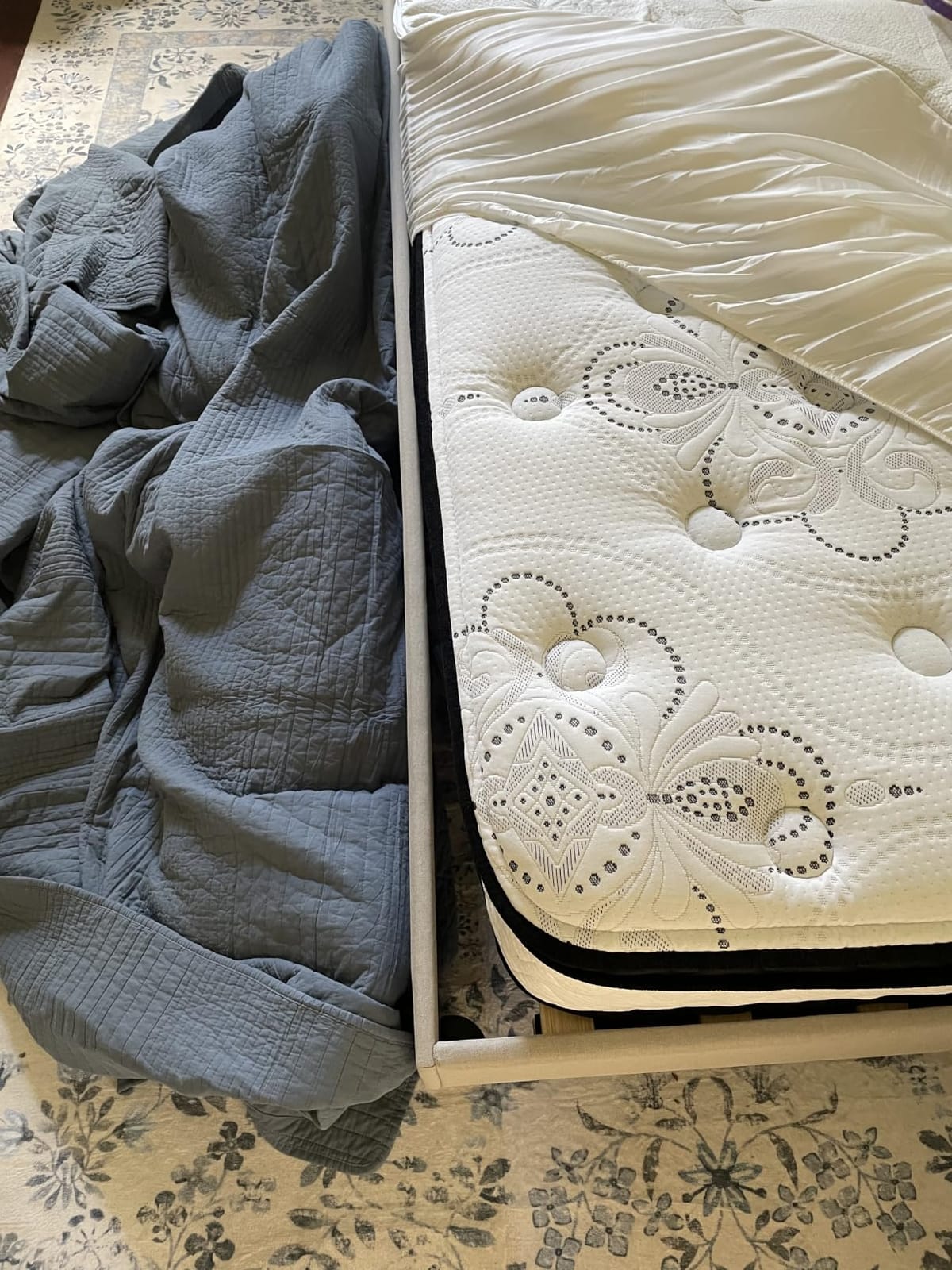 Signature Design by Ashley Chime 10 Inch Twin Hybrid Mattress in a Box | Medium Firm comfort twin mattress for kids rooms, Cooling gel memory foam and pocketed coils, Polyester damask cover customer photo 2