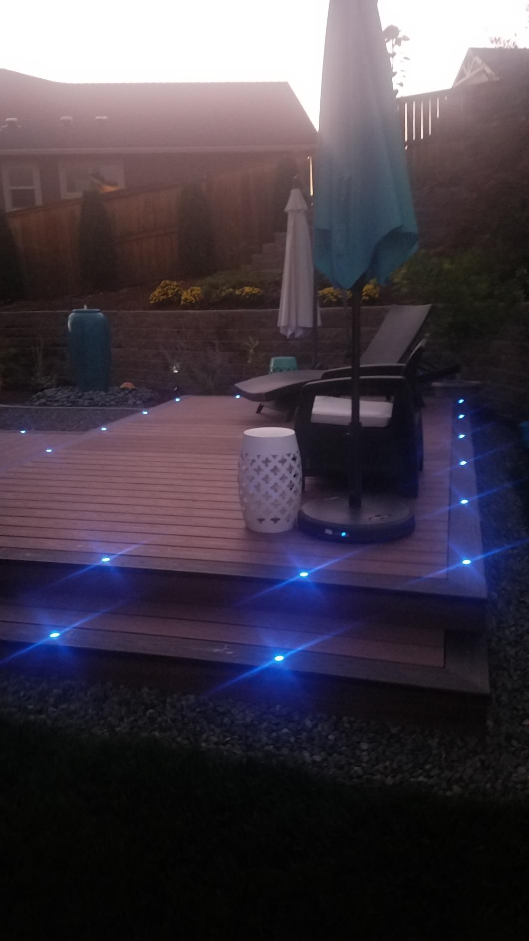 30 Pack 1.22 Inch Smart LED Deck Lights, Low Voltage RGB Outdoor Lighting customer photo 1