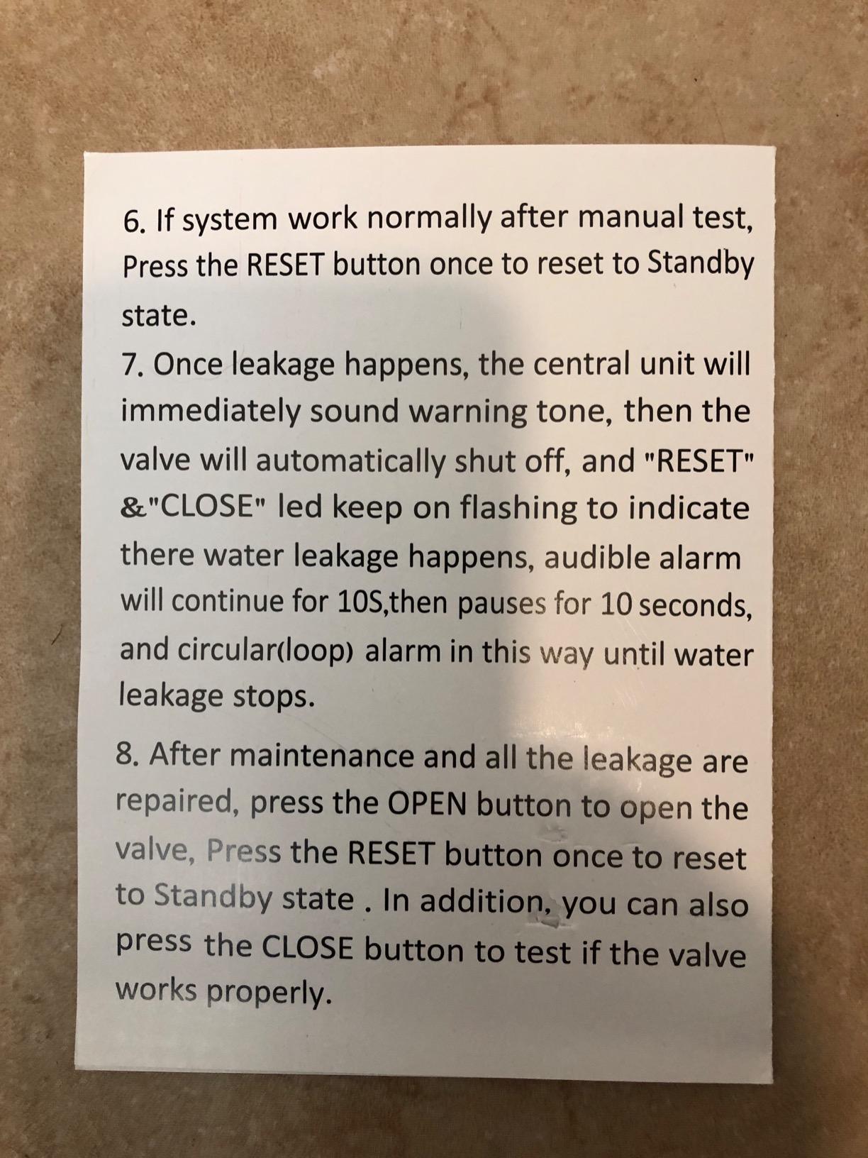 E-SDS Water Leak Detector with Shutoff Valve,Sensors and Sounds Alarm customer photo 1
