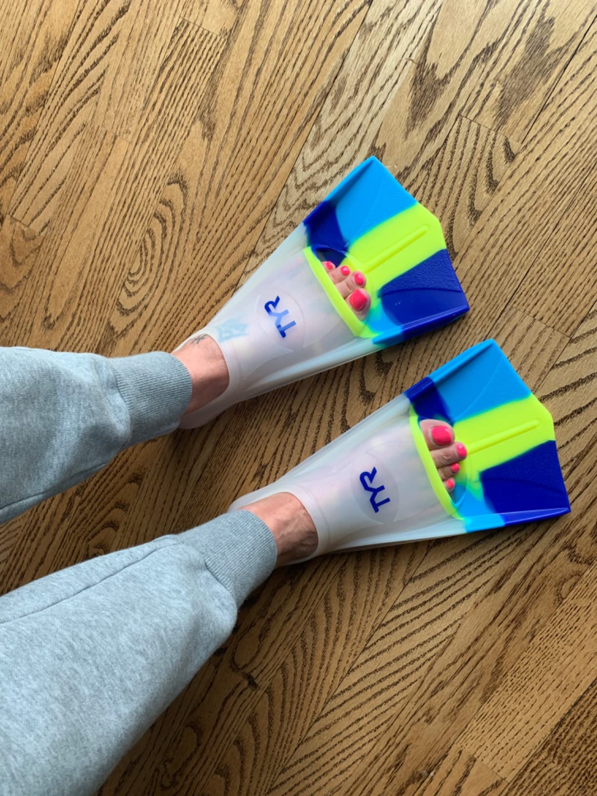 TYR Stryker Silicone Fins - Short Blade Swimming Training Scuba Flippers customer photo 2
