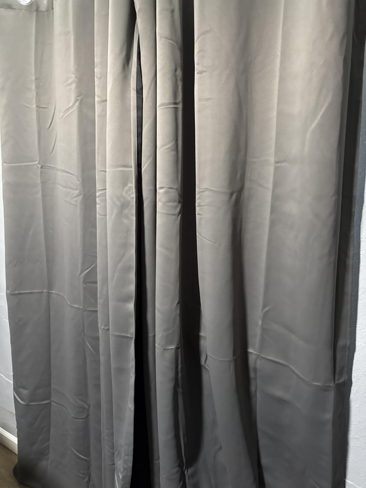 NICETOWN Grey Full Shade Curtain Panels for Dining Room 52x84 in 2 Panels | Thermal Insulated Energy Smart Noise Blocking Out Blackout Drapes, Lined for Privacy, Energy Efficient for Guest Room Office customer photo 2