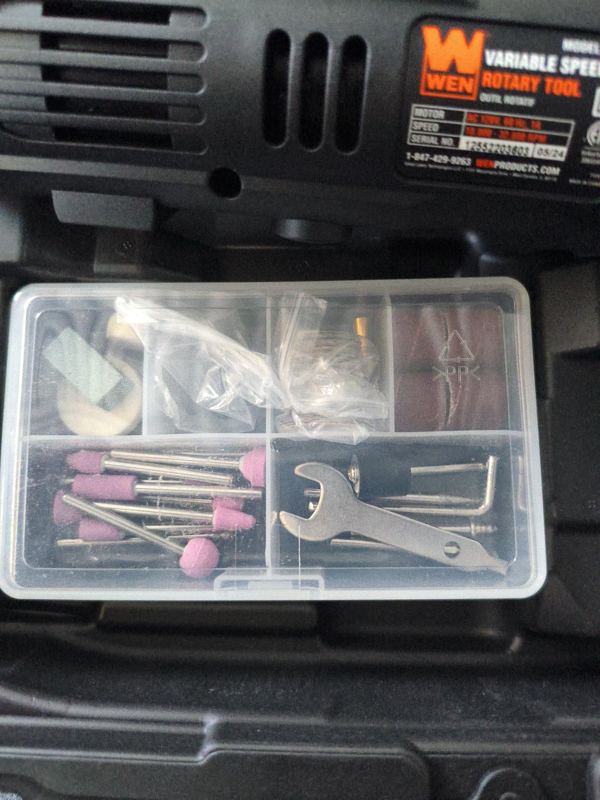 WEN 23103 1-Amp Variable Speed Rotary Tool with 100+ Accessories, Carrying Case and Flex Shaft customer photo 2