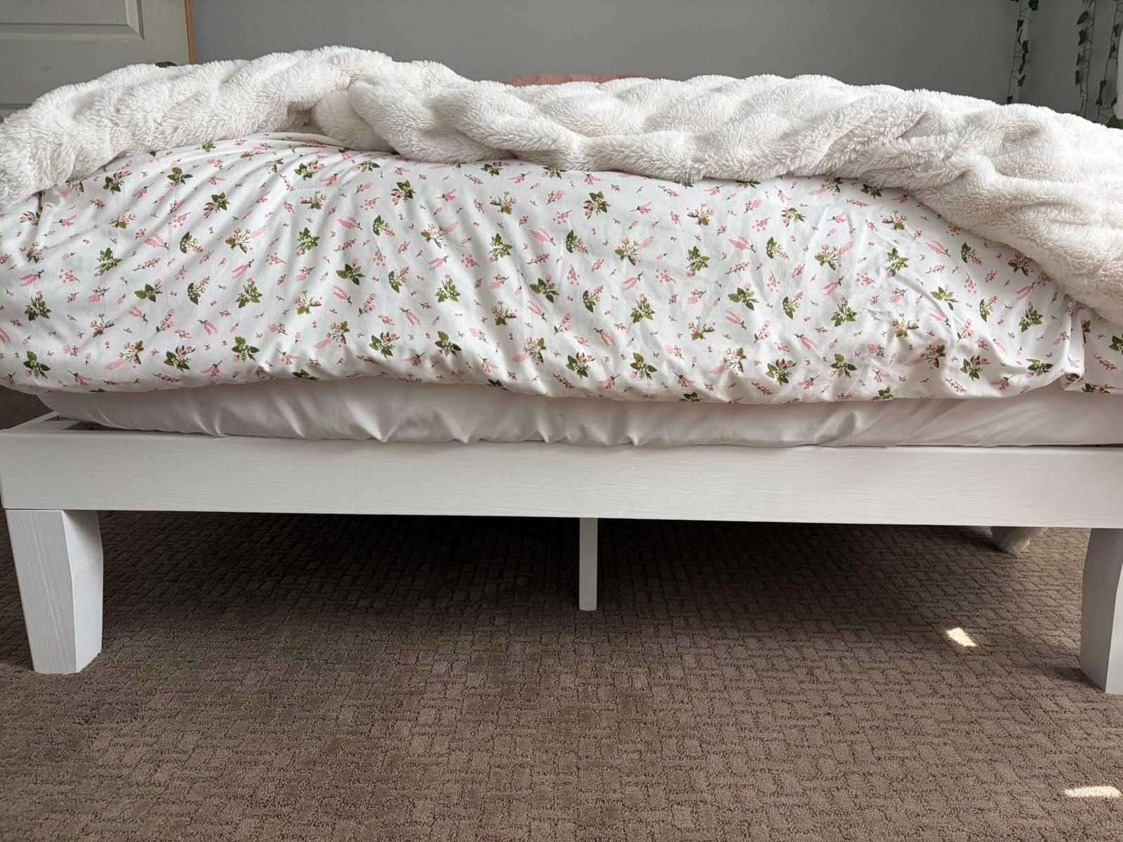 Mellow Naturalista Classic - 12 Inch Solid Wood Platform Bed with Wooden Slats, No Box Spring Needed, Easy Assembly, King, Natural Pine customer photo 2