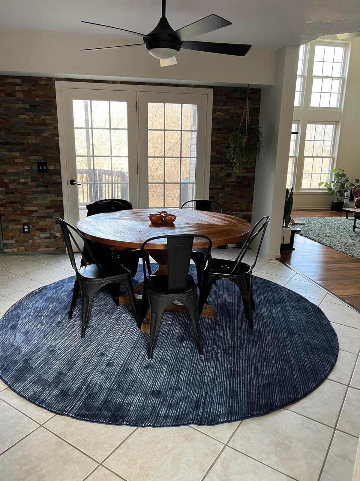 SAFAVIEH Vision Area Rug 8x10 Large, Modern Tonal Navy VSN606N | 1/2