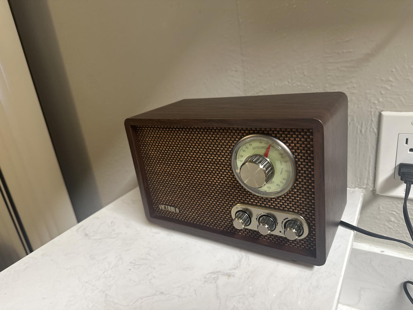 Victrola Willow - Retro Wood Bluetooth Radio, AM/FM - Walnut customer photo 1