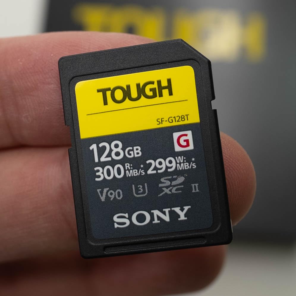 Sony TOUGH-G series SDXC UHS-II Card 128GB, V90, CL10, U3, Max R300MB/S, W299MB/S (SF-G128T/T1) customer photo 1