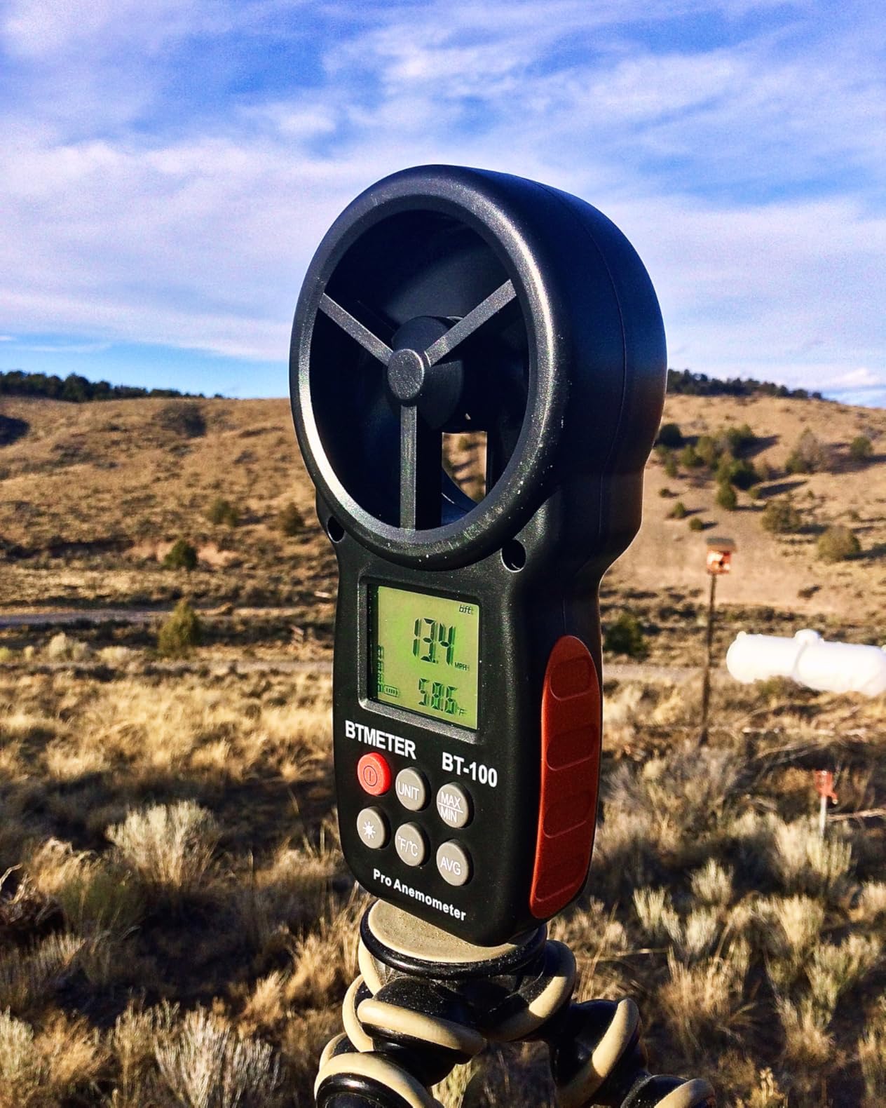 BTMETER BT-100 Handheld Anemometer, Digital Wind Speed CFM Meter Gauge Air Flow Velocity Tester for HVAC Shooting Drone, Wind Chill, 14℉-113℉ Wind Temperature customer photo 1