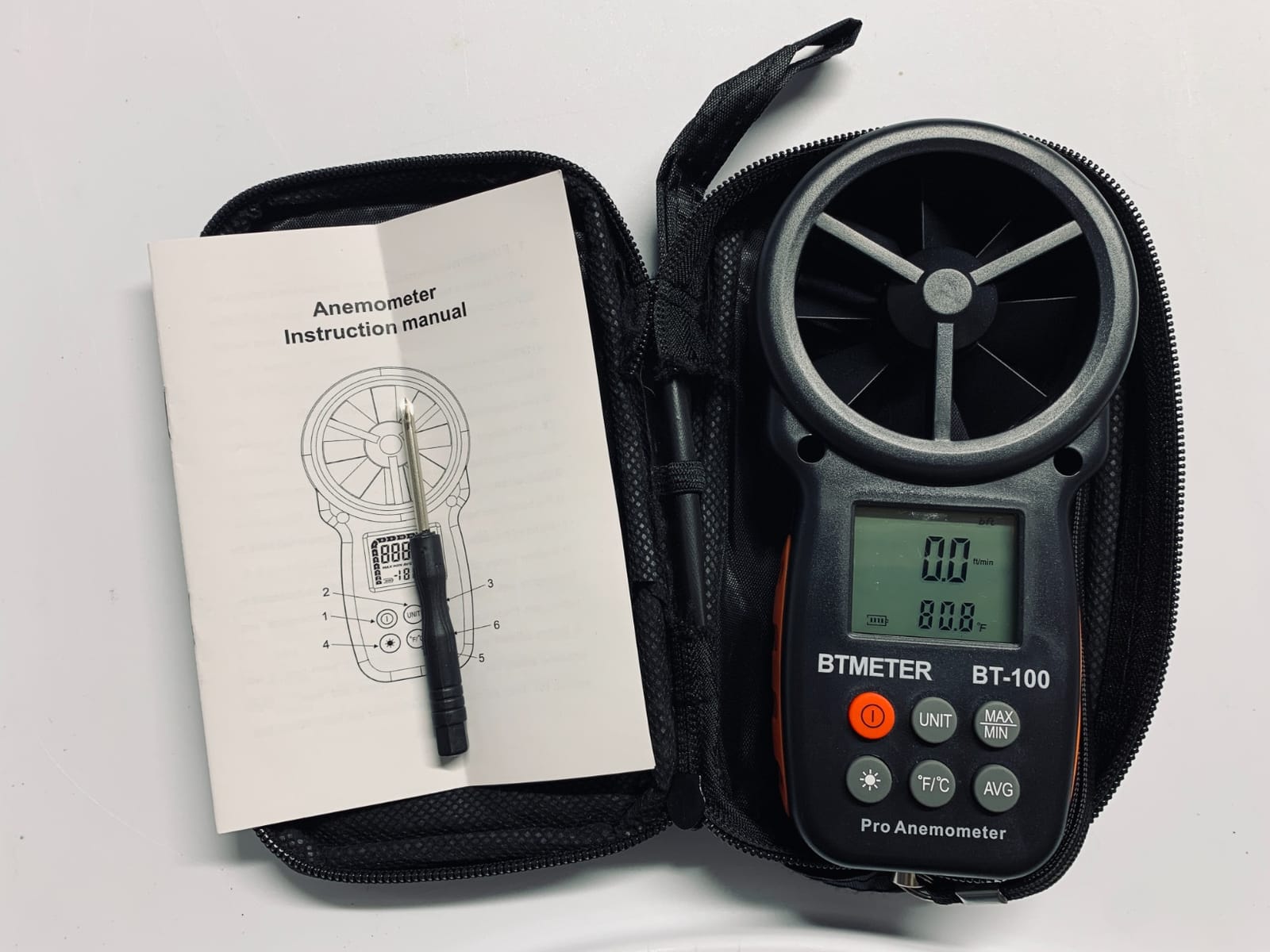 BTMETER BT-100 Handheld Anemometer, Digital Wind Speed CFM Meter Gauge Air Flow Velocity Tester for HVAC Shooting Drone, Wind Chill, 14℉-113℉ Wind Temperature customer photo 2