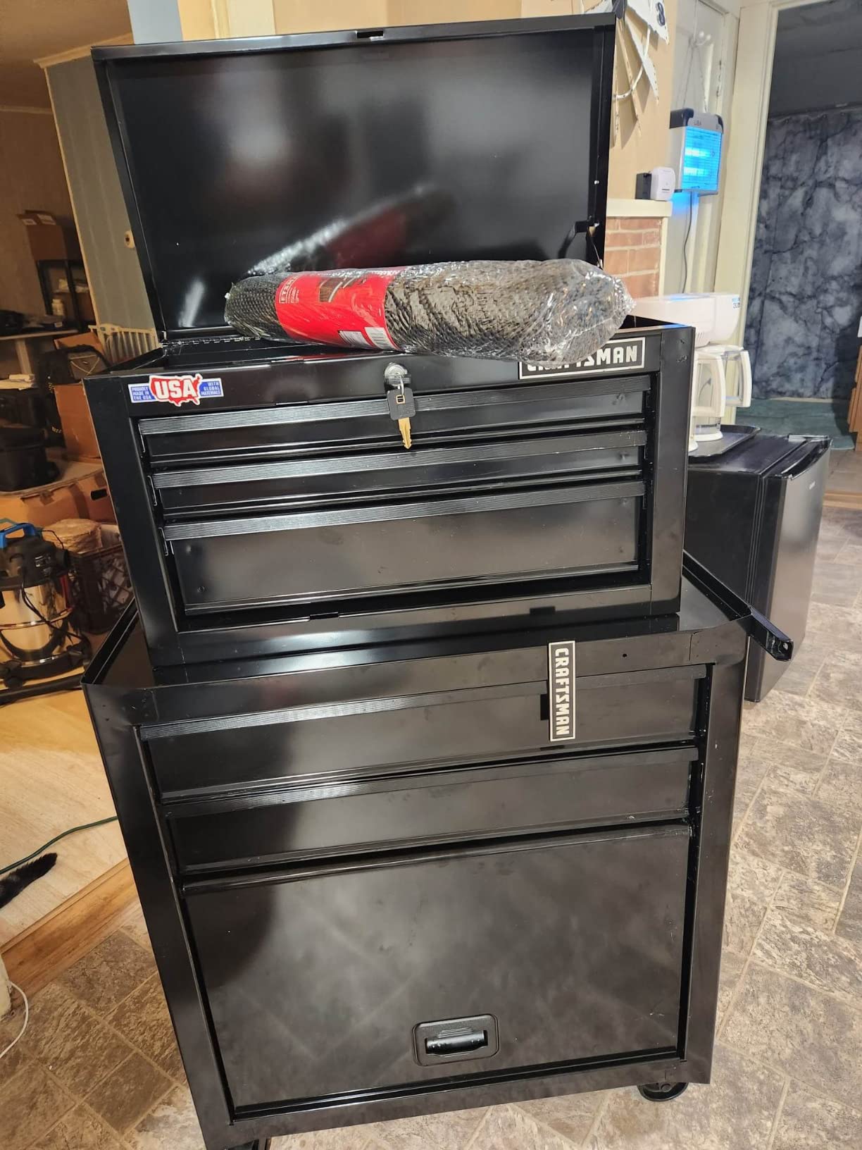 CRAFTSMAN Tool Chest Combo with Drawer Liner Roll, 26-Inch, Rolling, 5 Drawer, Black (CMST82763BK) customer photo 2