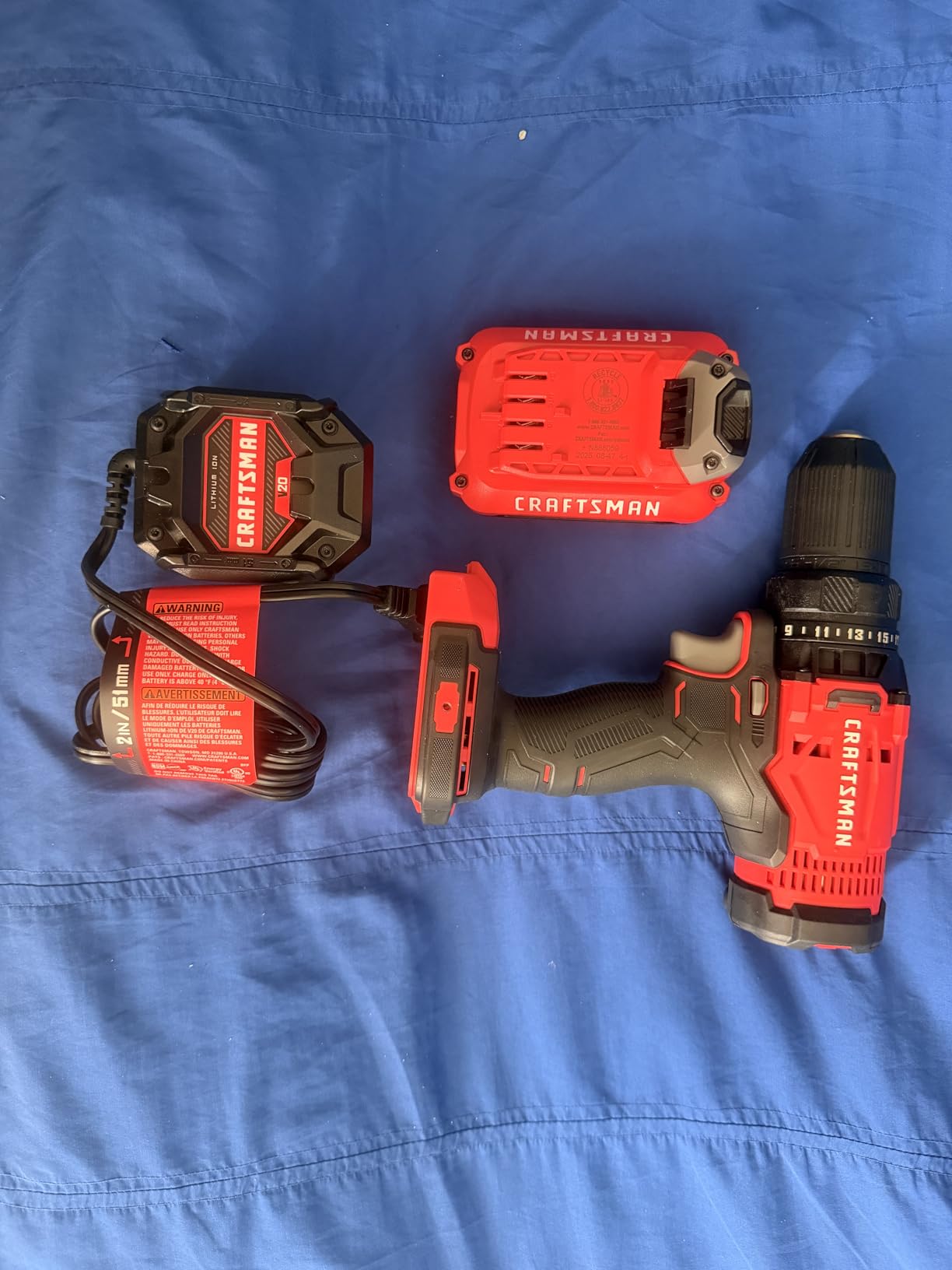 CRAFTSMAN V20 MAX Cordless Power Tool Kit, Circular Saw with 6 1/2 inch Blade, 1/4 inch Impact Driver, 1/2 inch Drill/Driver, LED Task Light, Battery and Charger Included (CMCK401D2AM) customer photo 1