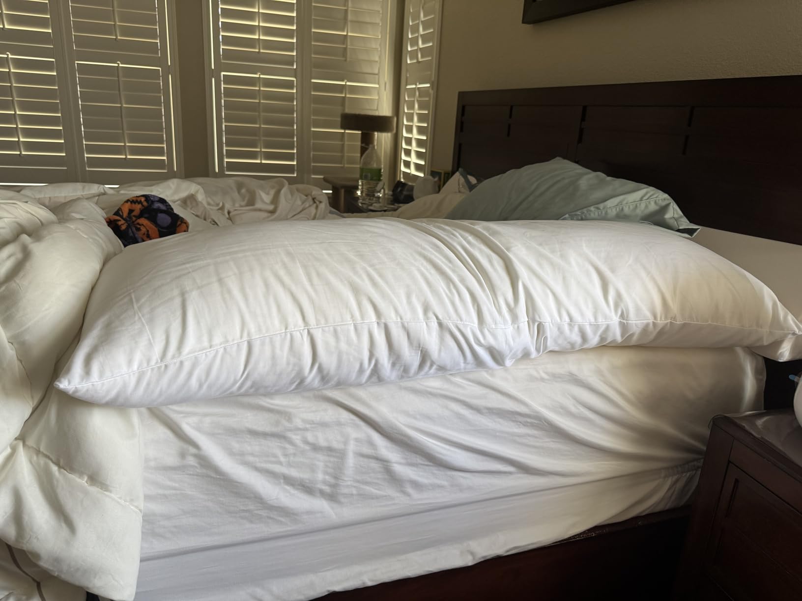 Oubonun Full Body Pillow for Side Sleeper, Adjustable Firm Long Bed Pillow | Extra Fill Plush Support - Large Quilted Loft Insert for Pregnancy Contour, Breathable Sweat-Absorbing Skin-Friendly Cushion customer photo 2