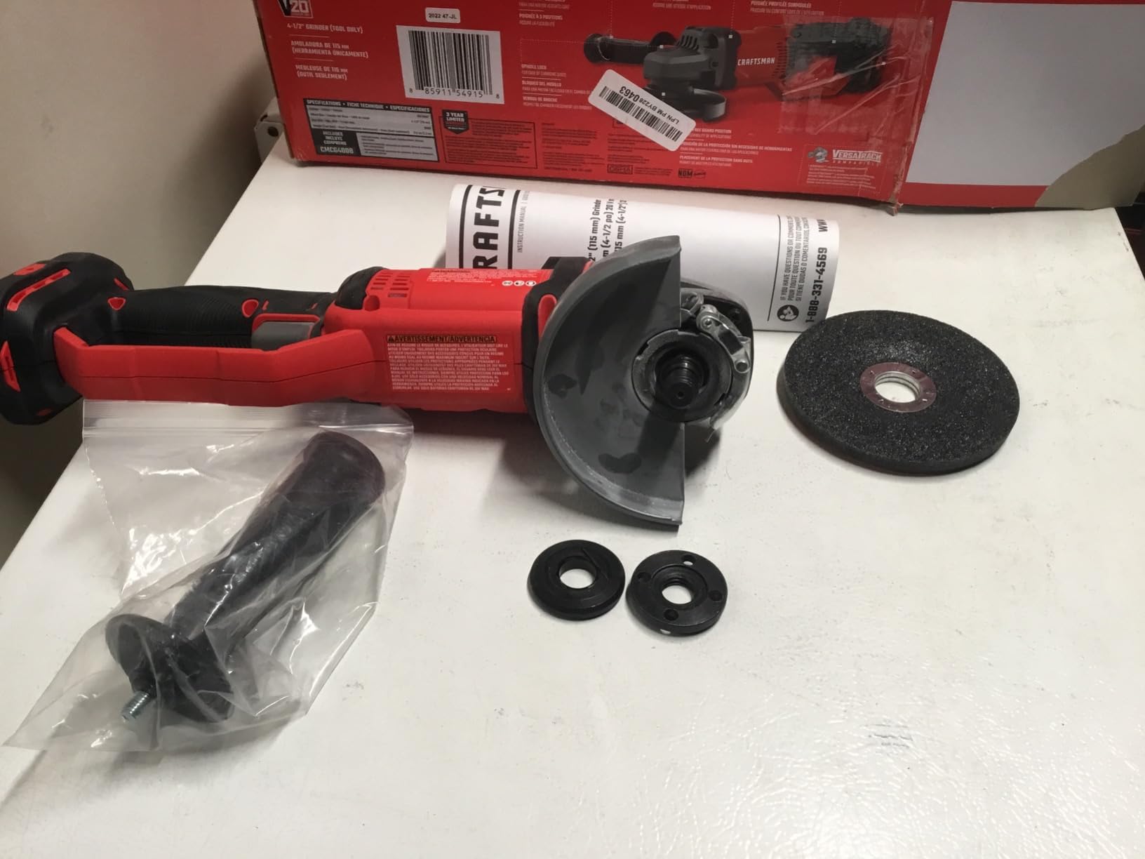 CRAFTSMAN V20* Angle Grinder, Small, 4-1/2-Inch, Tool Only (CMCG400B) customer photo 2