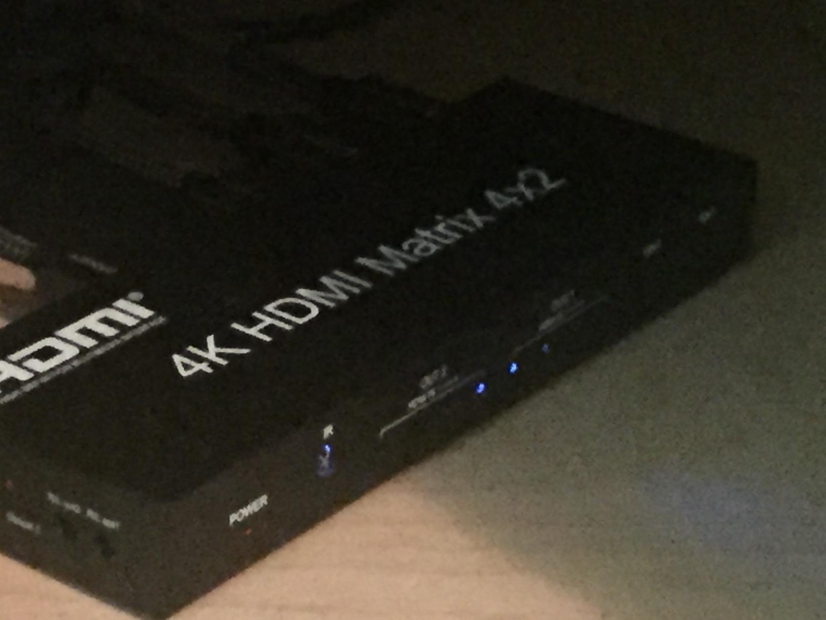 4x2 HDMI Matrix Switch, 4 in 2 Out Matrix HDMI Video Switcher Splitter + Optical & L/R Audio Output, Support Ultra HD 4K,3D 1080P, Audio EDID Extractor with IR Remote Control customer photo 2