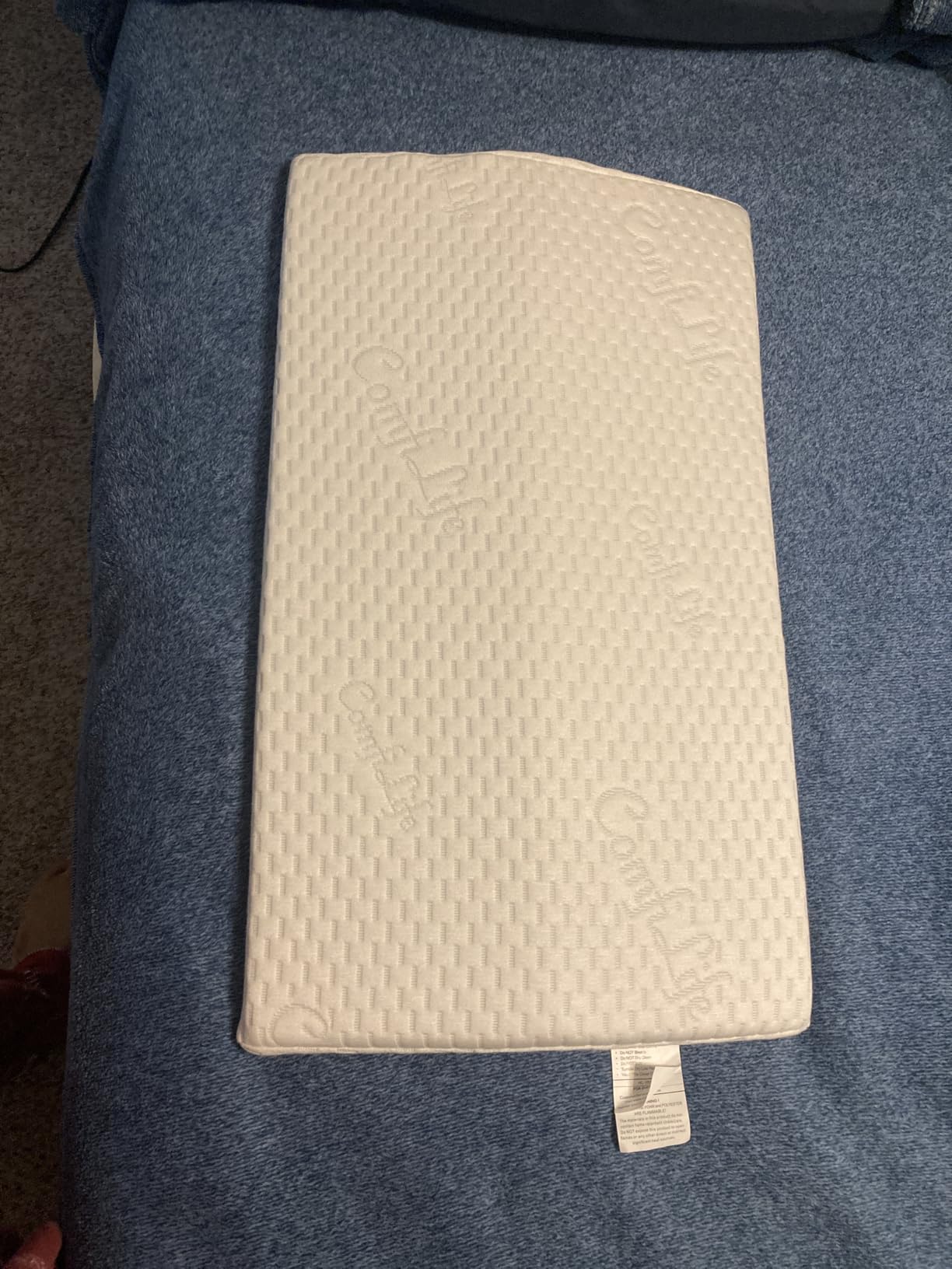 ComfiLife Lumbar Support Pillow for Sleeping Memory Foam Pillow for Back Pain Relief - Side, Back and Stomach Sleepers- Triangle Wedge Pillow - Bed Rest Pillow - Medium-Soft (White, Standard) customer photo 1