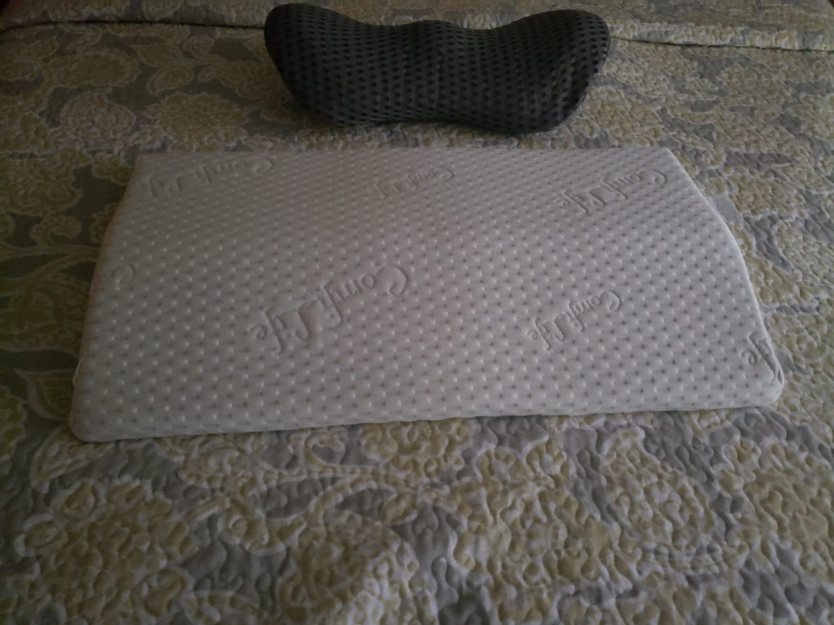 ComfiLife Lumbar Support Pillow for Sleeping Memory Foam Pillow for Back Pain Relief - Side, Back and Stomach Sleepers- Triangle Wedge Pillow - Bed Rest Pillow - Medium-Soft (White, Standard) customer photo 2