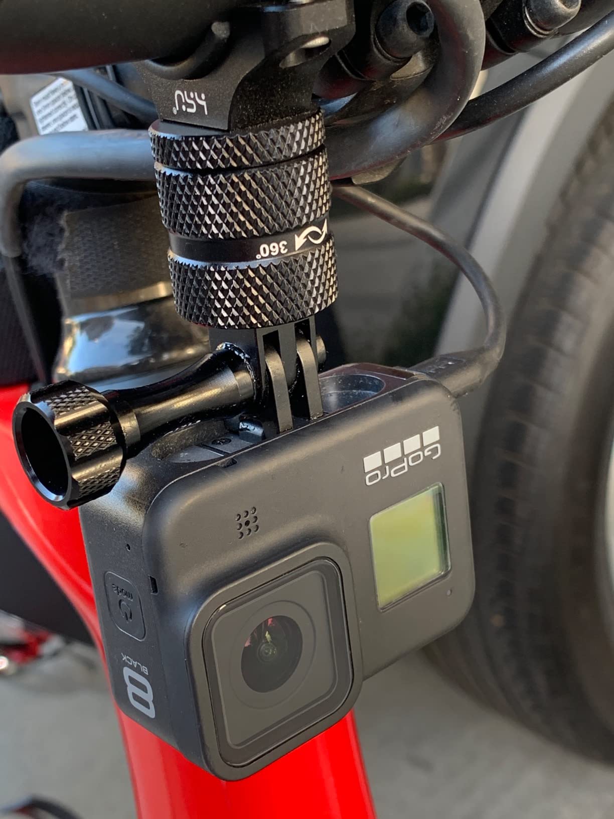 HSU Aluminum Bike Handlebar Mount for GoPro, 360°Rotary GoPro Bicycle Mount customer photo 1