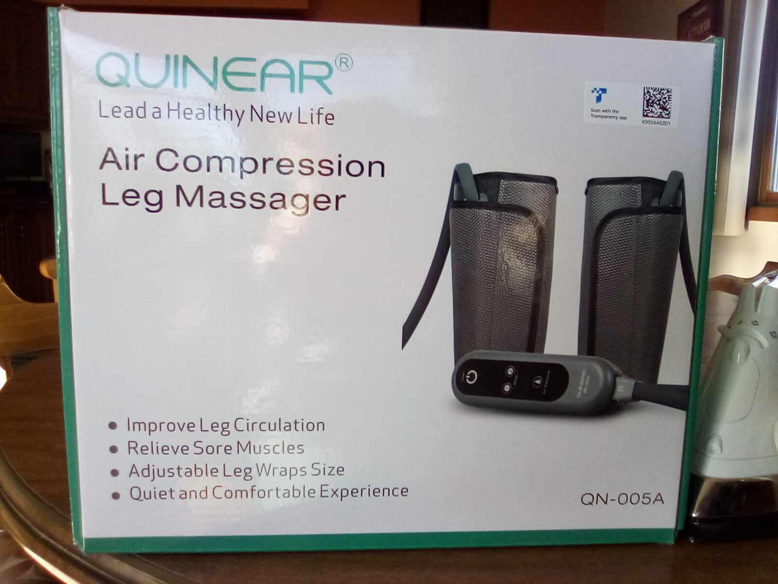 QUINEAR Air Compression Leg Massager for Circulation & Pain Relief, Calf Massagers with 2 Modes & 3 Intensities, Sequential Compression Device (SCD) for RLS, Edema, FSA-HSA - Ideal Gift customer photo 2