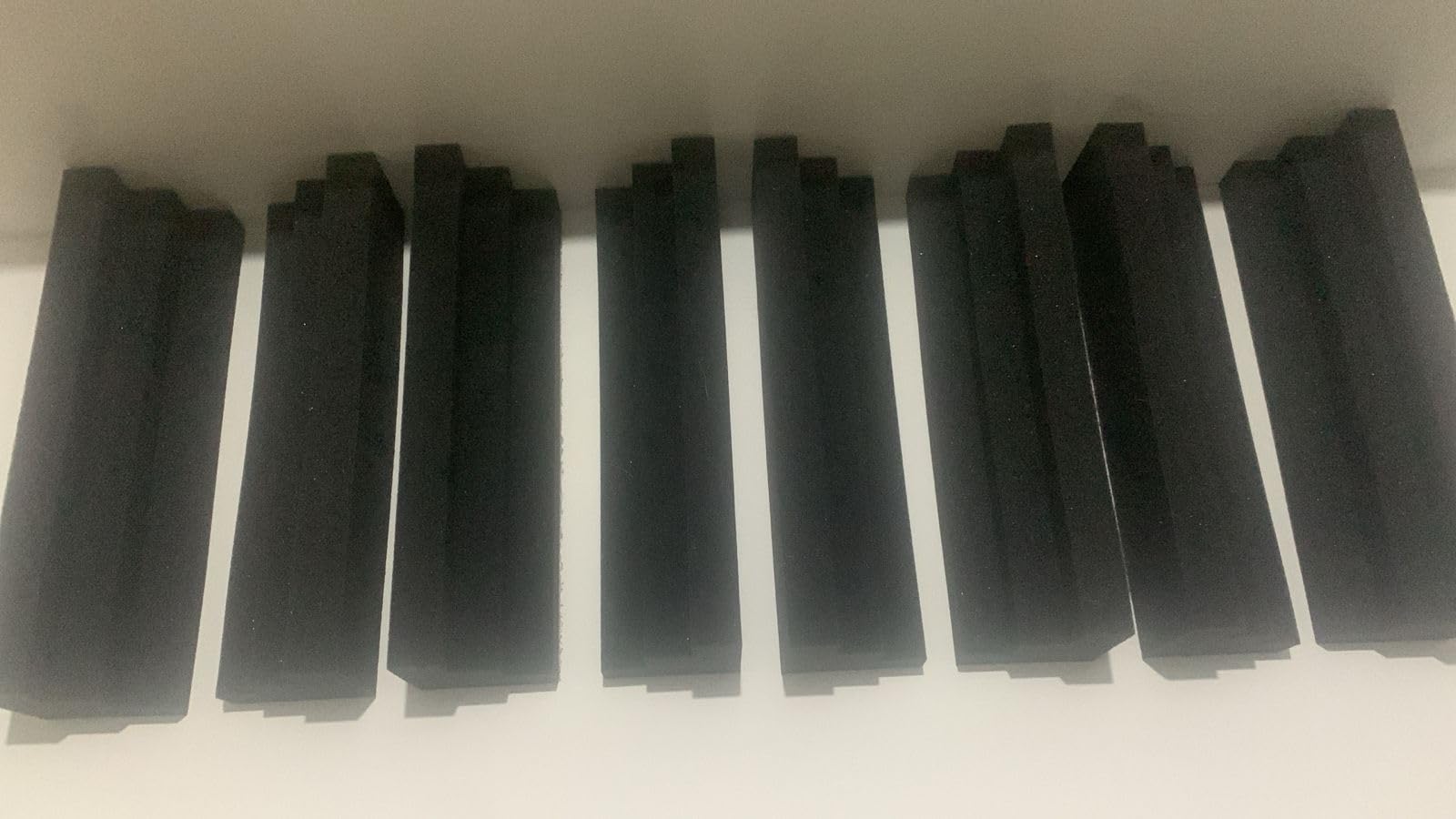 JBER 4Pack Acoustic Foam Corner Bass Traps, Studio Foam Corner Block Finish | 12