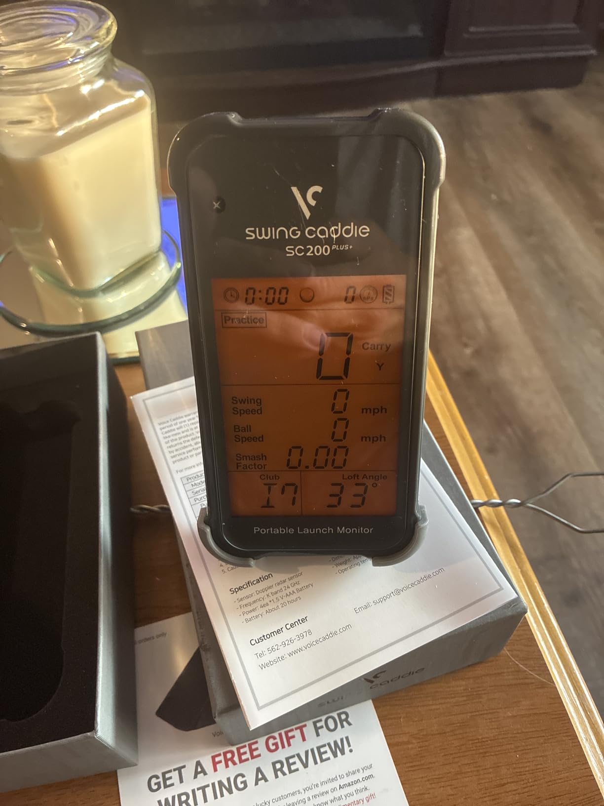 Voice Caddie Portable Golf Launch Monitor and Swing Analyzer with Real-Time Shot Data Tracking | Ideal Golf Swing Trainer/Training Equipment for Indoor & Outdoor | Up to 20 Hours Battery Life customer photo 2