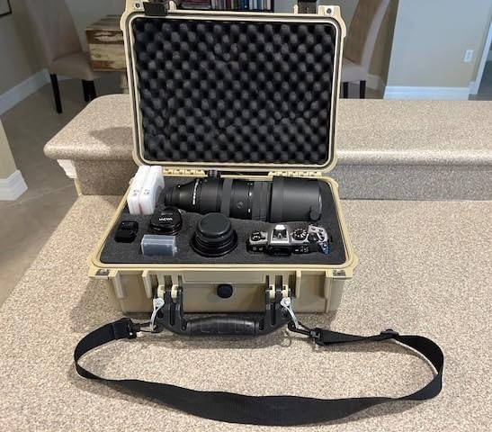 MEIJIA All Weather IP67 Waterproof Hard Camera Case,Hard Protective Case,Hard Case with Customizable Foam,Fit Use of Drones,Camera,Equipments,Pistols(Orange,15.98x12.99x6.85inches) customer photo 1