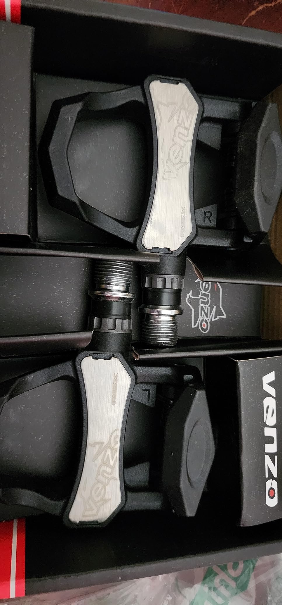 Venzo Sealed Cycling Road Bike Bicycle Clipless Pedals Compatible with Look Keo (NOT Compatible with Shimano SPD-SL or Look Delta Cleats) 9/16