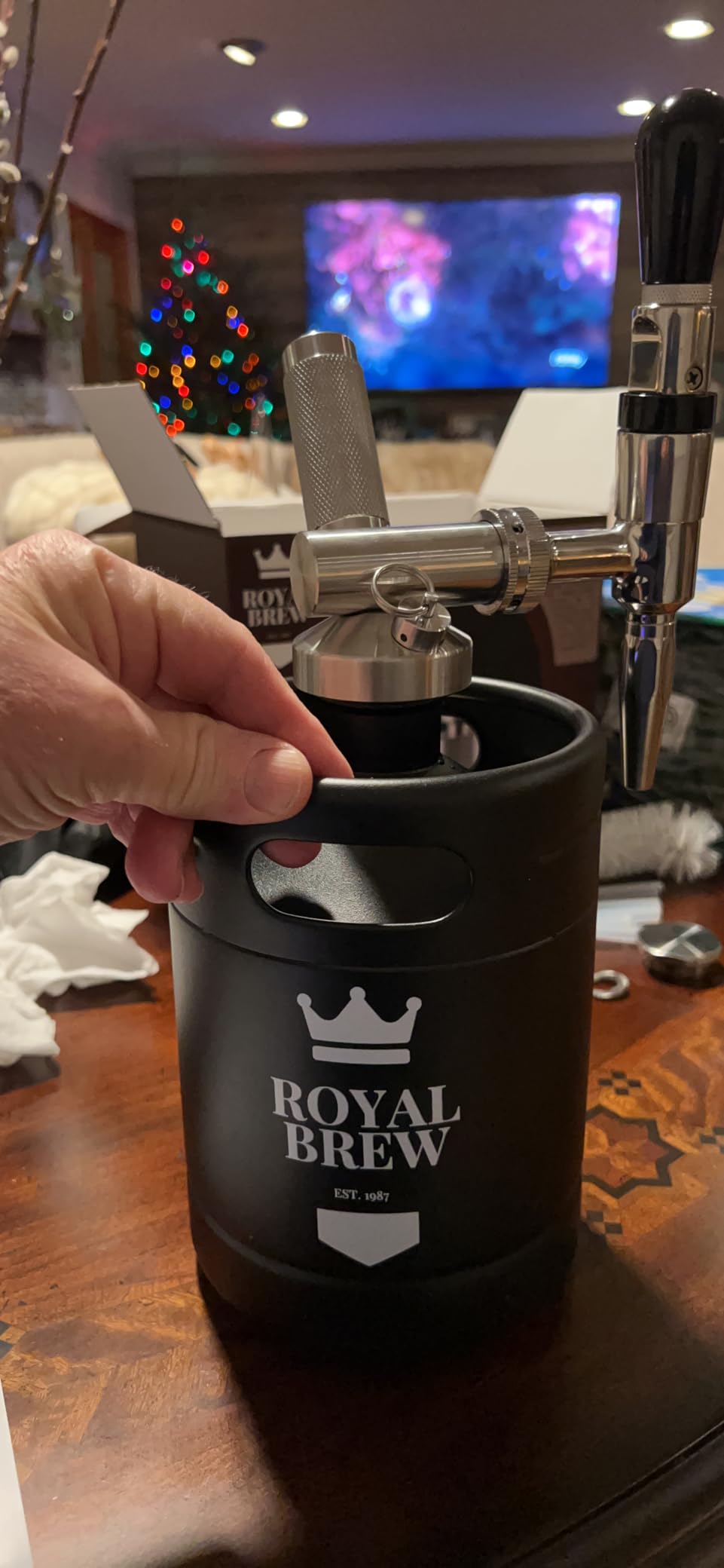 The Original Royal Brew Nitro Cold Brew Coffee Maker - Gift for Coffee Lovers - 64 oz Home Keg, Nitrogen Gas System Coffee Dispenser Kit customer photo 2
