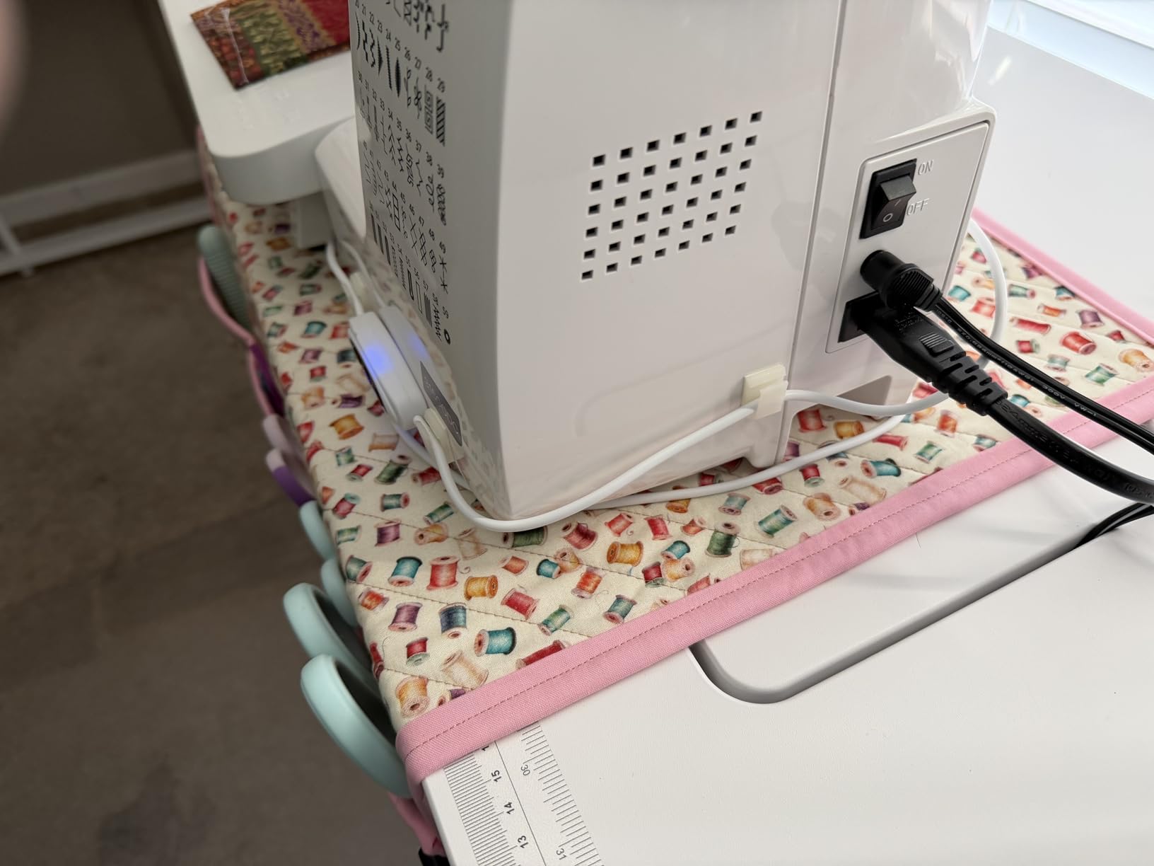 Madam Sew LED Sewing Machine Light Strip with USB Dimmer | 12-Inch Trimmable Flexible Strip Stick On Sewing Light, 24 Daylight LED at 6500K with 3 Adhesive Clips | Fits Most Sewing & Quilting Machines customer photo 1