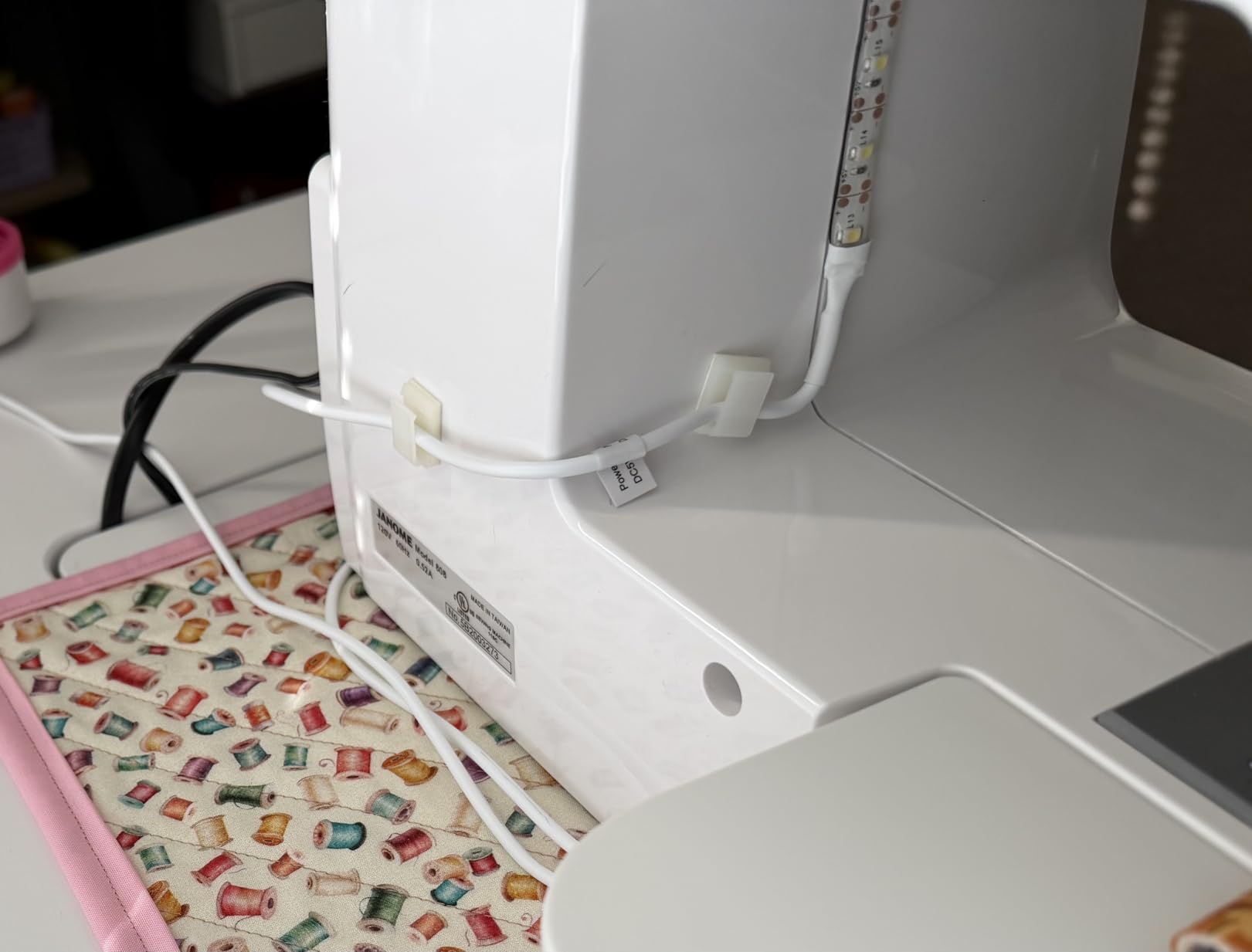 Madam Sew LED Sewing Machine Light Strip with USB Dimmer | 12-Inch Trimmable Flexible Strip Stick On Sewing Light, 24 Daylight LED at 6500K with 3 Adhesive Clips | Fits Most Sewing & Quilting Machines customer photo 2