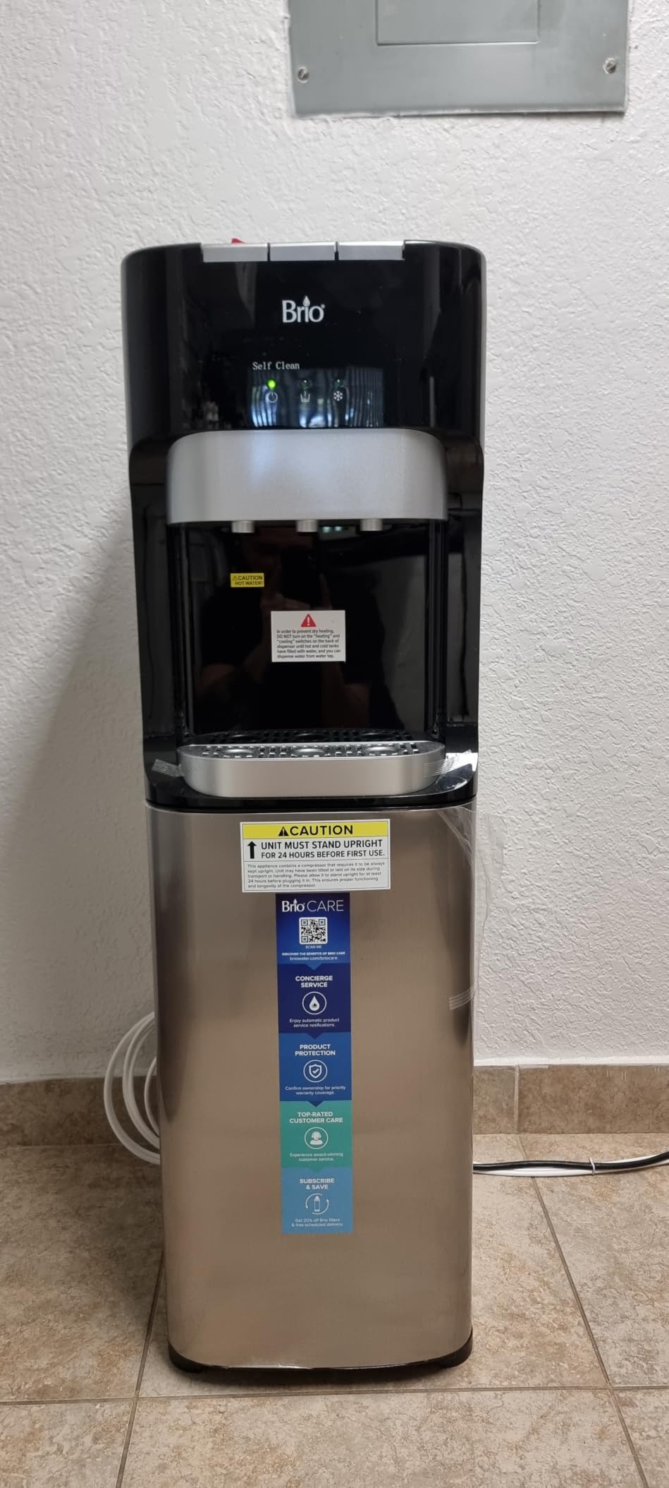 Brio Commercial Grade Bottleless Ultra Safe Reverse Osmosis Drinking Water Filter Water Cooler Dispenser-3 Temperature Settings Hot, Cold & Room Water - UL Approved – Point of Use customer photo 1