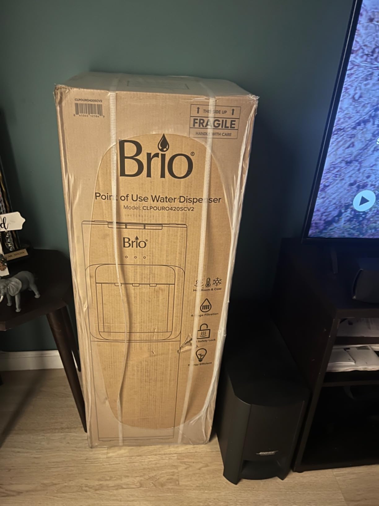 Brio Commercial Grade Bottleless Ultra Safe Reverse Osmosis Drinking Water Filter Water Cooler Dispenser-3 Temperature Settings Hot, Cold & Room Water - UL Approved – Point of Use customer photo 2