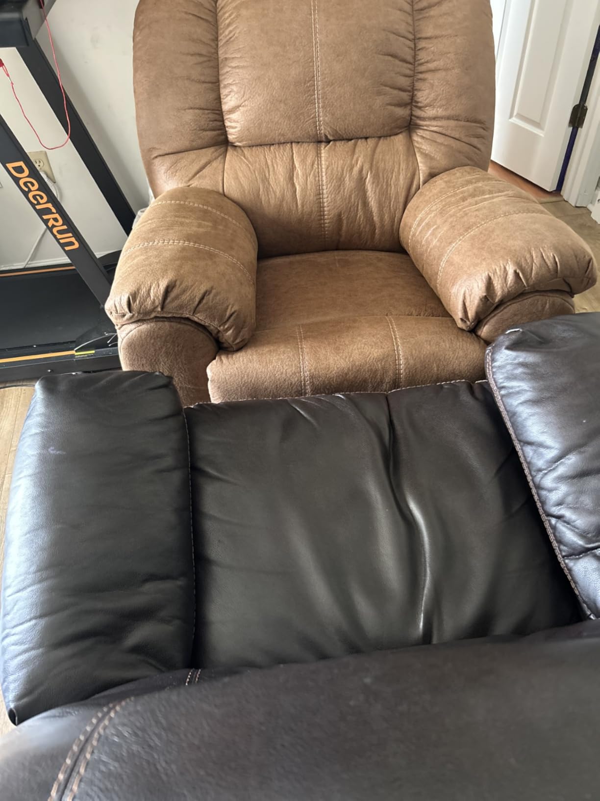 Signature Design by Ashley McGann Brown Rocker Recliner Chair, Walnut customer photo 1