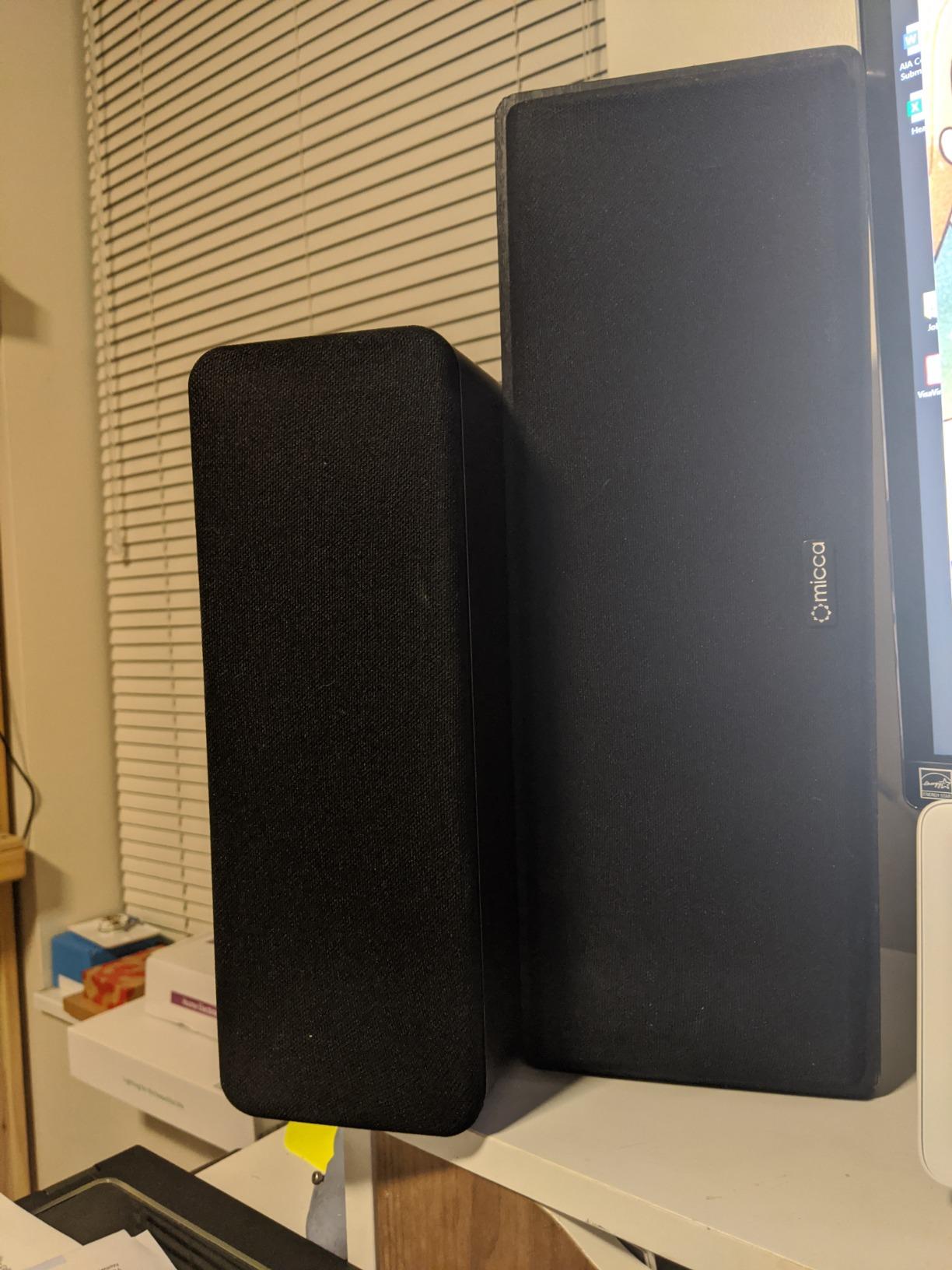 Micca OoO Slim Passive Center Channel Speaker, Home Theater, Each, Walnut customer photo 2