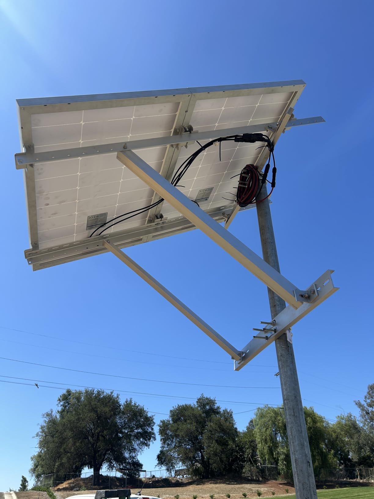 AIMS Adjustable Solar Panel Pole Mount Bracket - Fits 2 170 Watt Panels customer photo 2