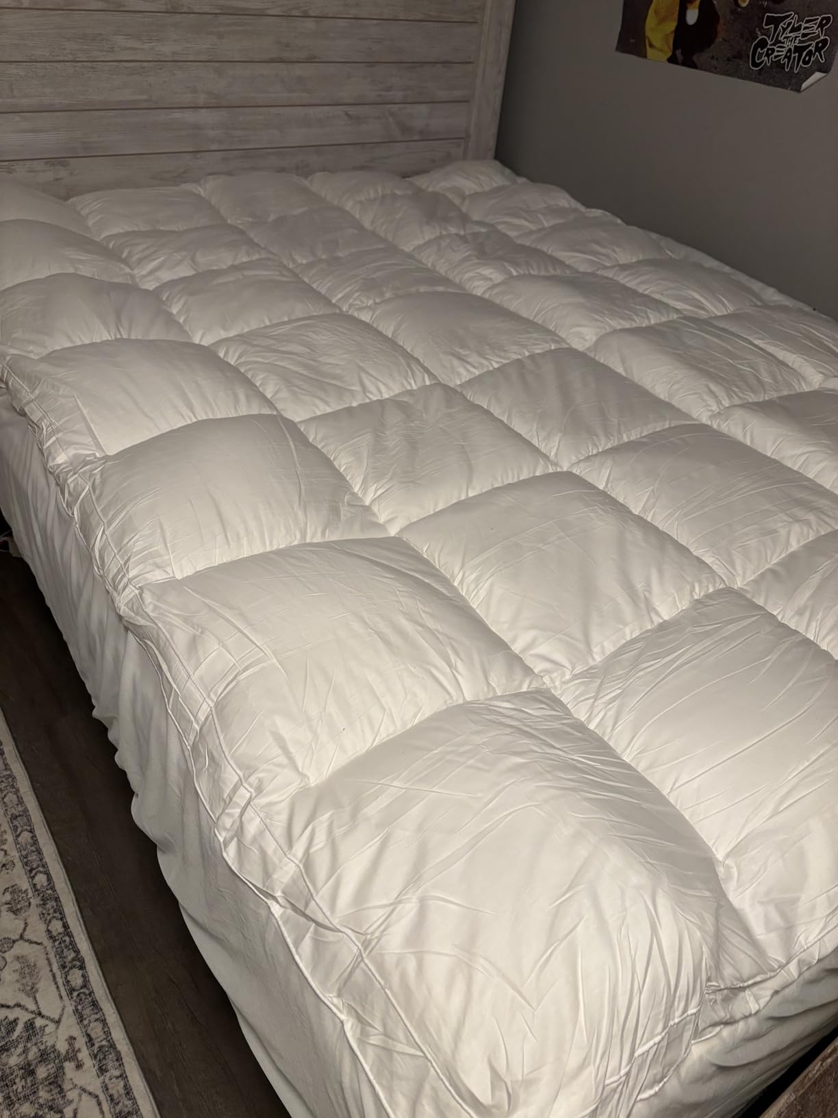 COONP Queen Mattress Topper, Cotton Extra Thick Pillow Top Mattress Pad | 100% Cotton Top Bed Topper Protector, Cooling Mattress Cover for Back Pain, Soft Breathable for Hot Sleeper, White customer photo 2
