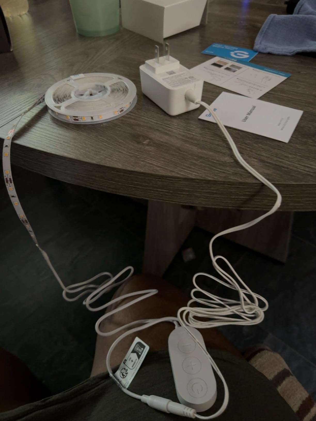Govee Warm White LED Strip Lights 16.4ft with Control Box, 3000K, Dimmable, Bright 300 LEDs, LED Lights for Bedroom, Kitchen Cabinets, Living Room, ETL Listed Adapter Included customer photo 1