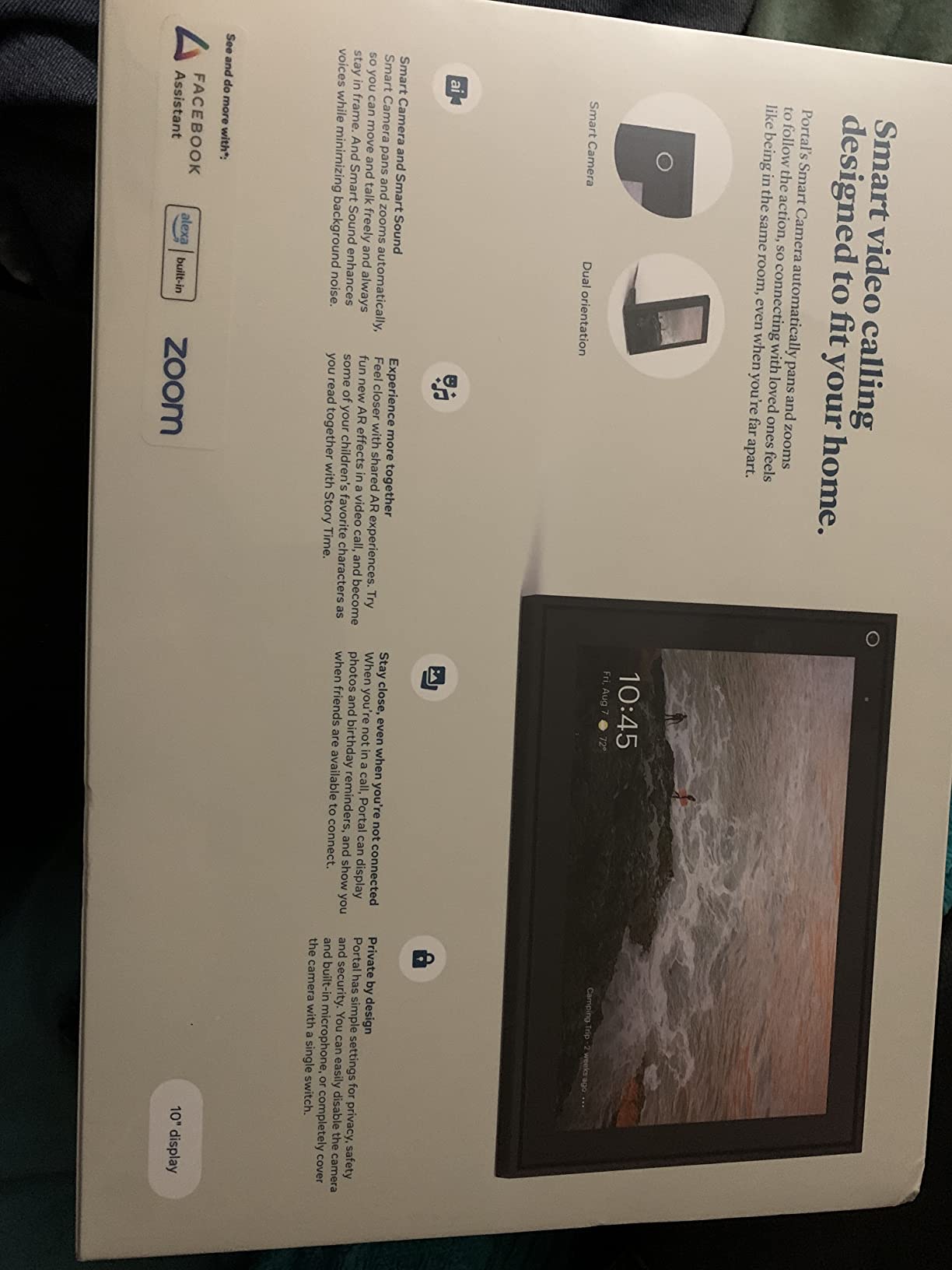 Meta Portal - Smart Video Calling for the Home with 10” Touch Screen Display - Black customer photo 2