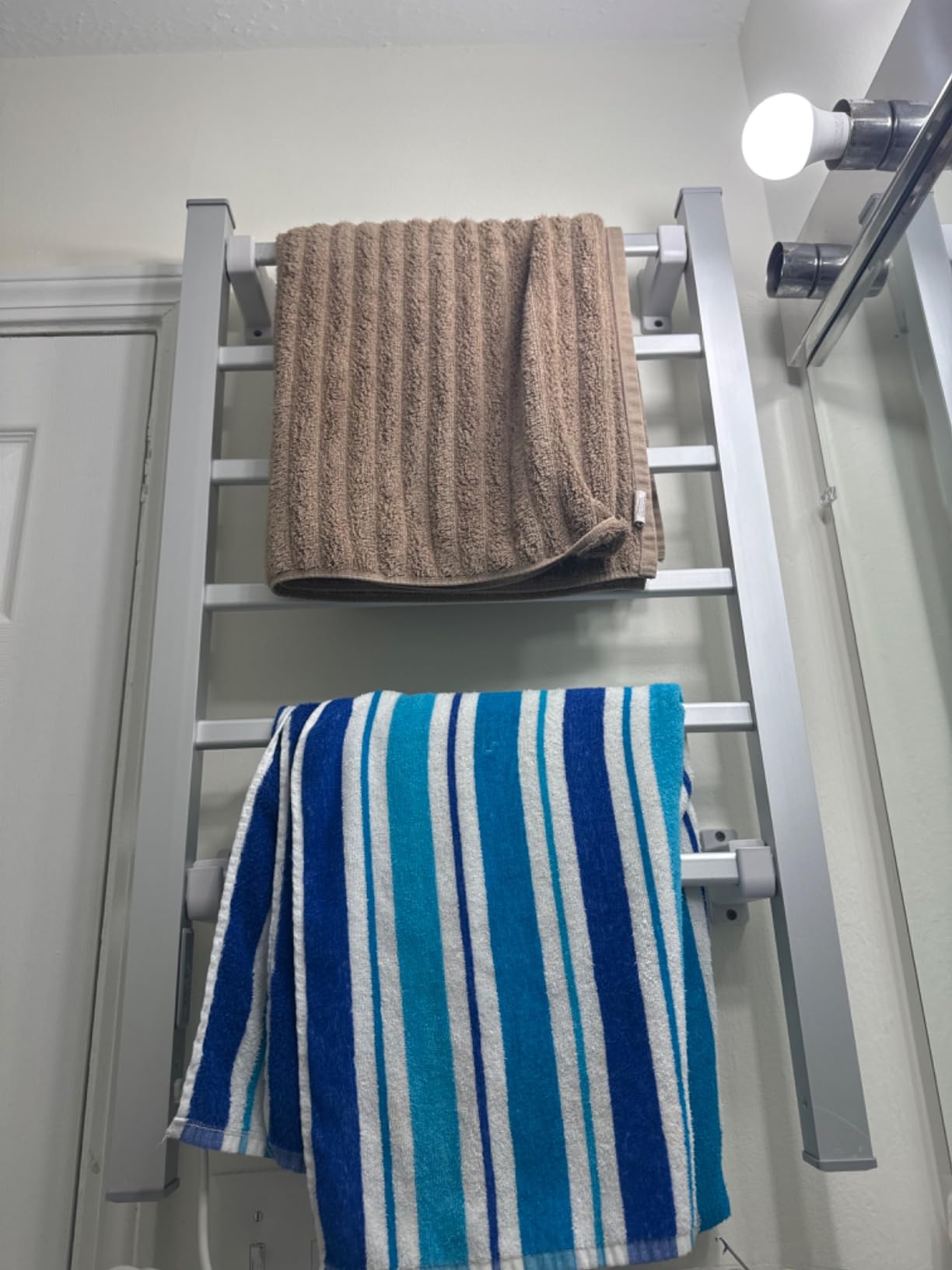 PA002T Towel Warmer Drying Rack with Timer, Brushed Chrome Color customer photo 1