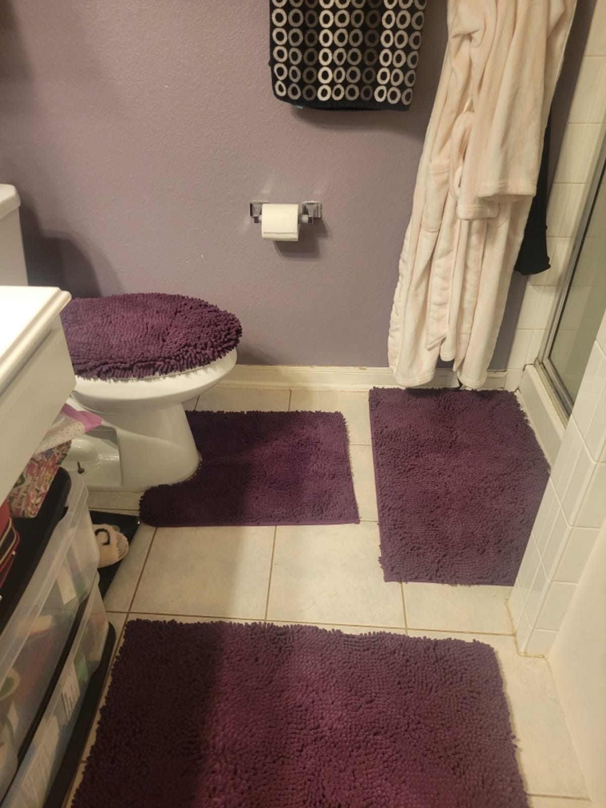 MAYSHINE Standard Plush Shaggy Chenille Bath Mat 32x20, Extra Soft, Super Absorbent, Non-Slip Bathroom Rug, Fluffy Microfiber, Charcoal Gray customer photo 1