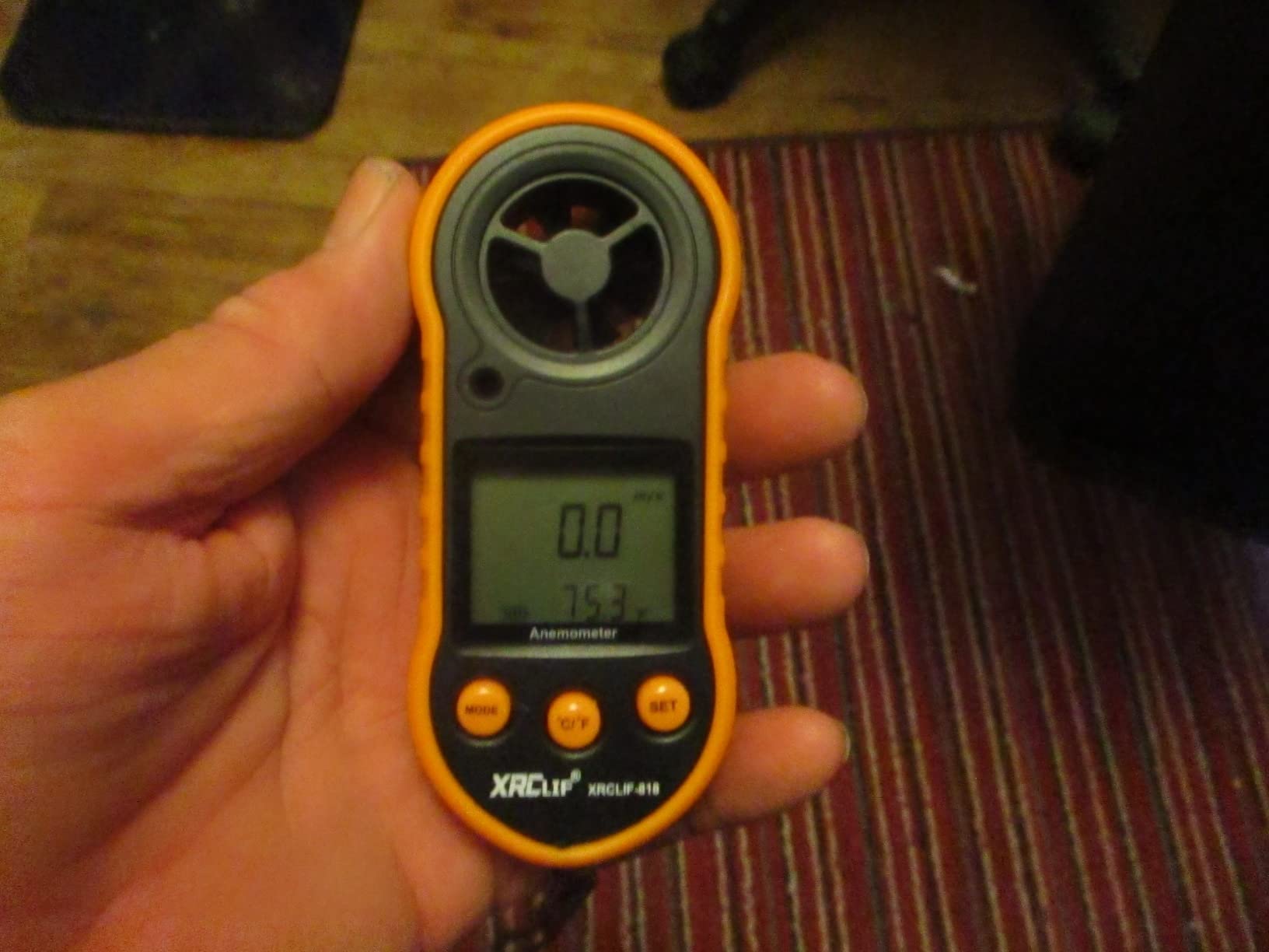 Digital Wind Speed Meter Anemometer Handheld Wind Gauges Air Flow Velocity Meter for Measuring Wind Chill Temperature Speed, Wind Meter Thermometer Gauge for Shooting Windsurfing Fishing Hunting customer photo 1