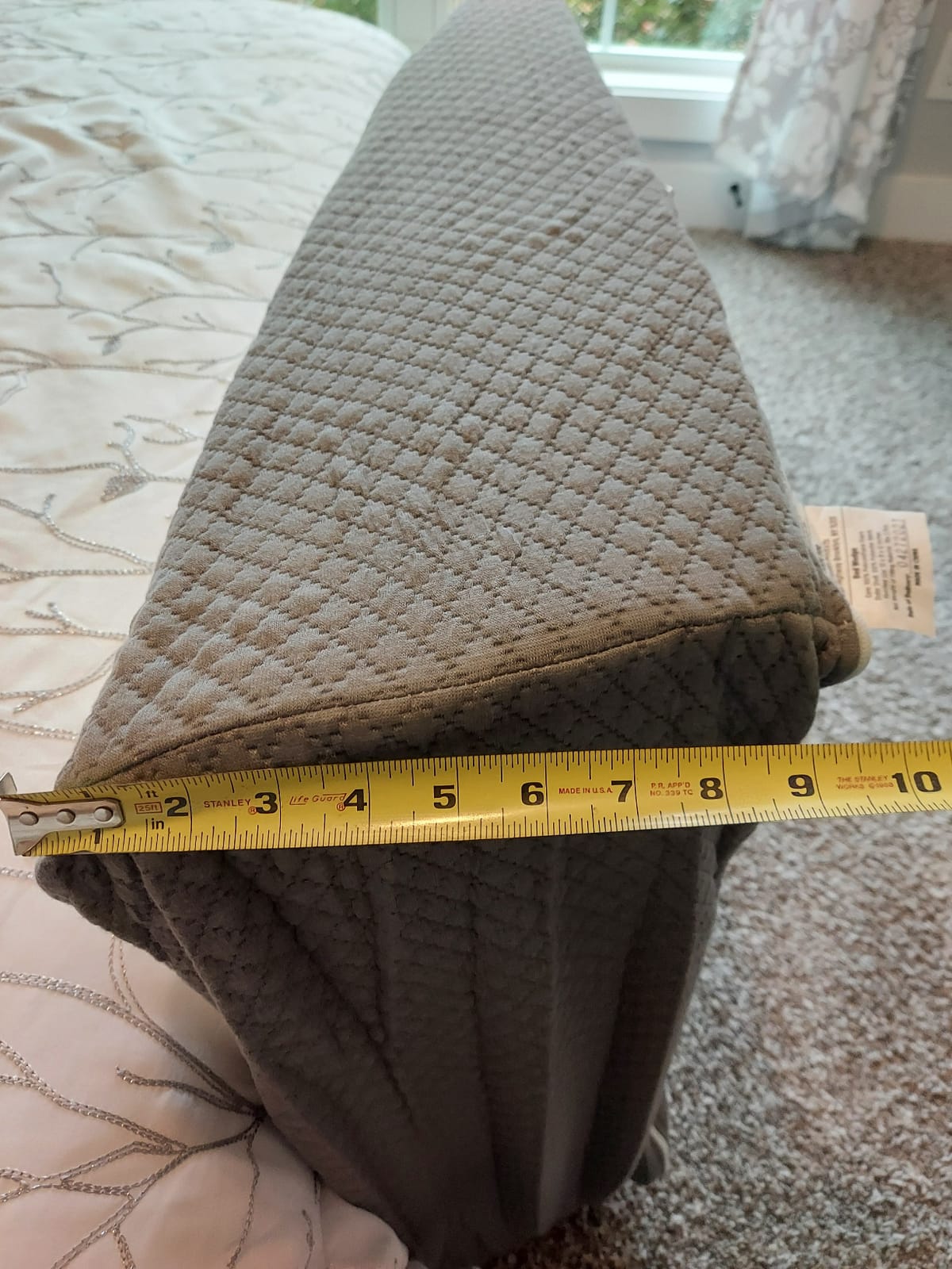 Kolbs Extra Wide Bed Wedge Pillow | Super Large, Memory Foam Top and Jacquard Cover | for Sleeping Acid Reflux GERD (7.5 Inch Height (31 x 33 x 7.5)) customer photo 1