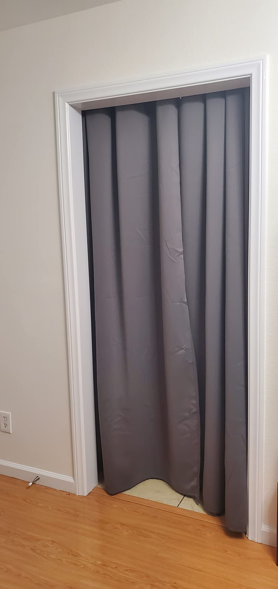 RYB HOME Soundproof Curtains 84 inches, 3 Layers 100% Blackout Curtains | Noise Cancelling, Thermal Insulated, Drapes for Door Window Living Room Nursery Divider, W52 x L84, Grey, 2 Panels customer photo 2