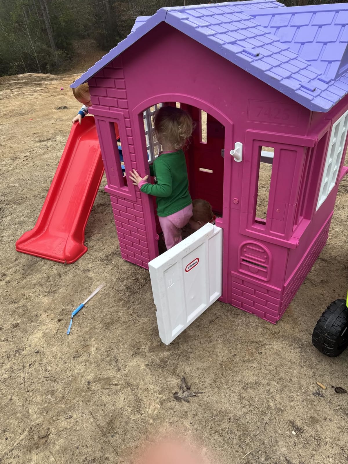 Little Tikes Cape Cottage Playhouse with Working Door, Windows, and Shutters - Tan, Toddlers Ages 2+ Years customer photo 1