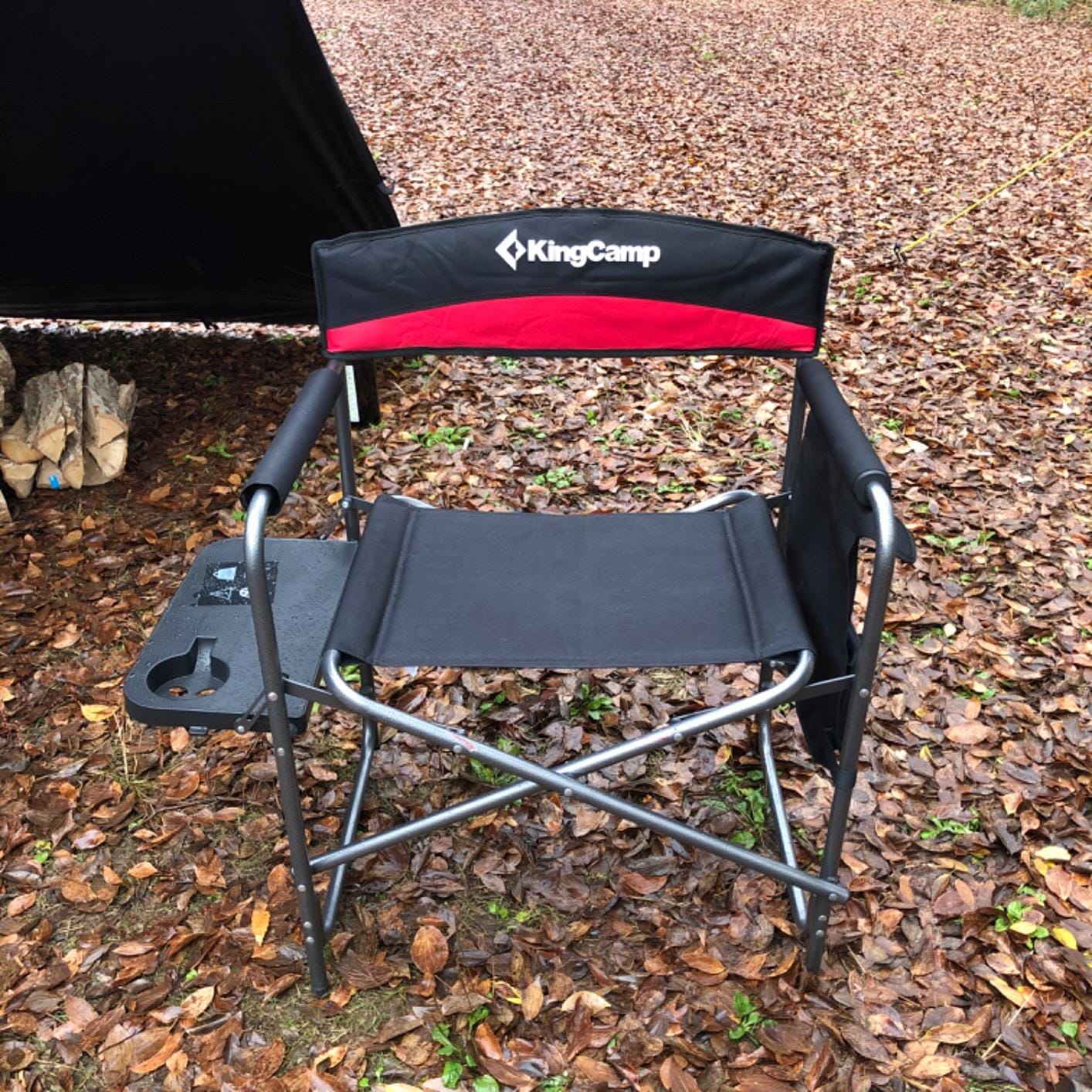 KingCamp Heavy Duty Camping Directors Chairs Supports 400lbs for Adults, Padded Folding Portable Camping Chair with Side Table Storage Pockets Carry Straps customer photo 1