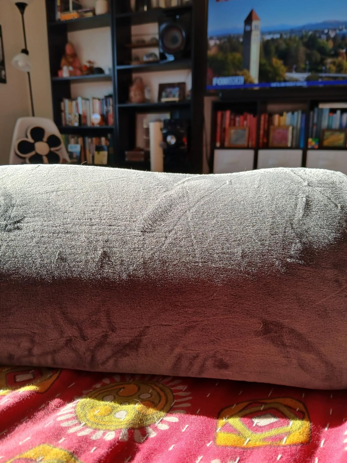 Knee Pillow for Back Sleeping | Large Half Moon Bolster Pillow for Legs, Under Knee Pillow for Sleeping on Back (20.5