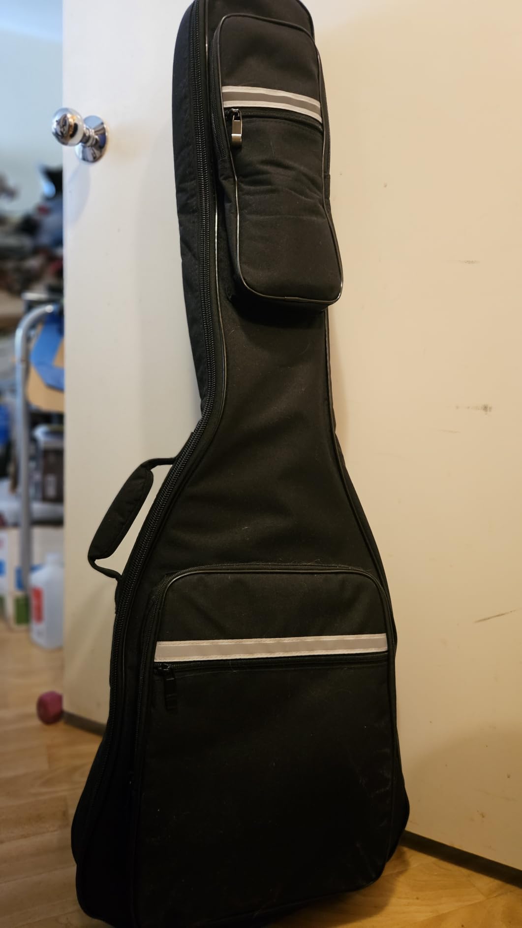 CAHAYA Electric Guitar Case Padded - Gig Bag Soft Backpack with Large Pocket 0.5in Thick Padding with Reflective Bands Adjustable Straps customer photo 2