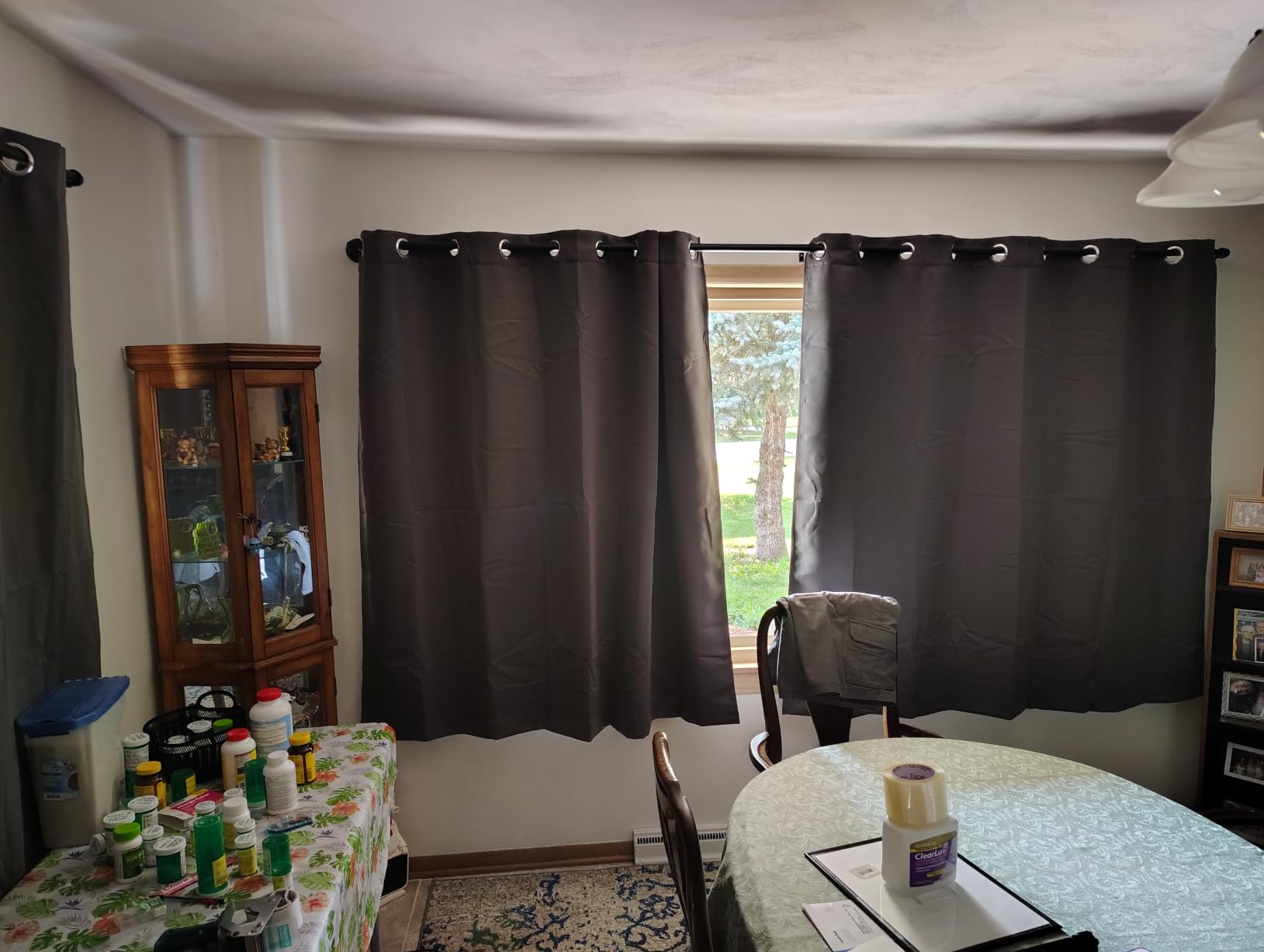 NICETOWN Black Full Blackout Curtains for Dining Room 52