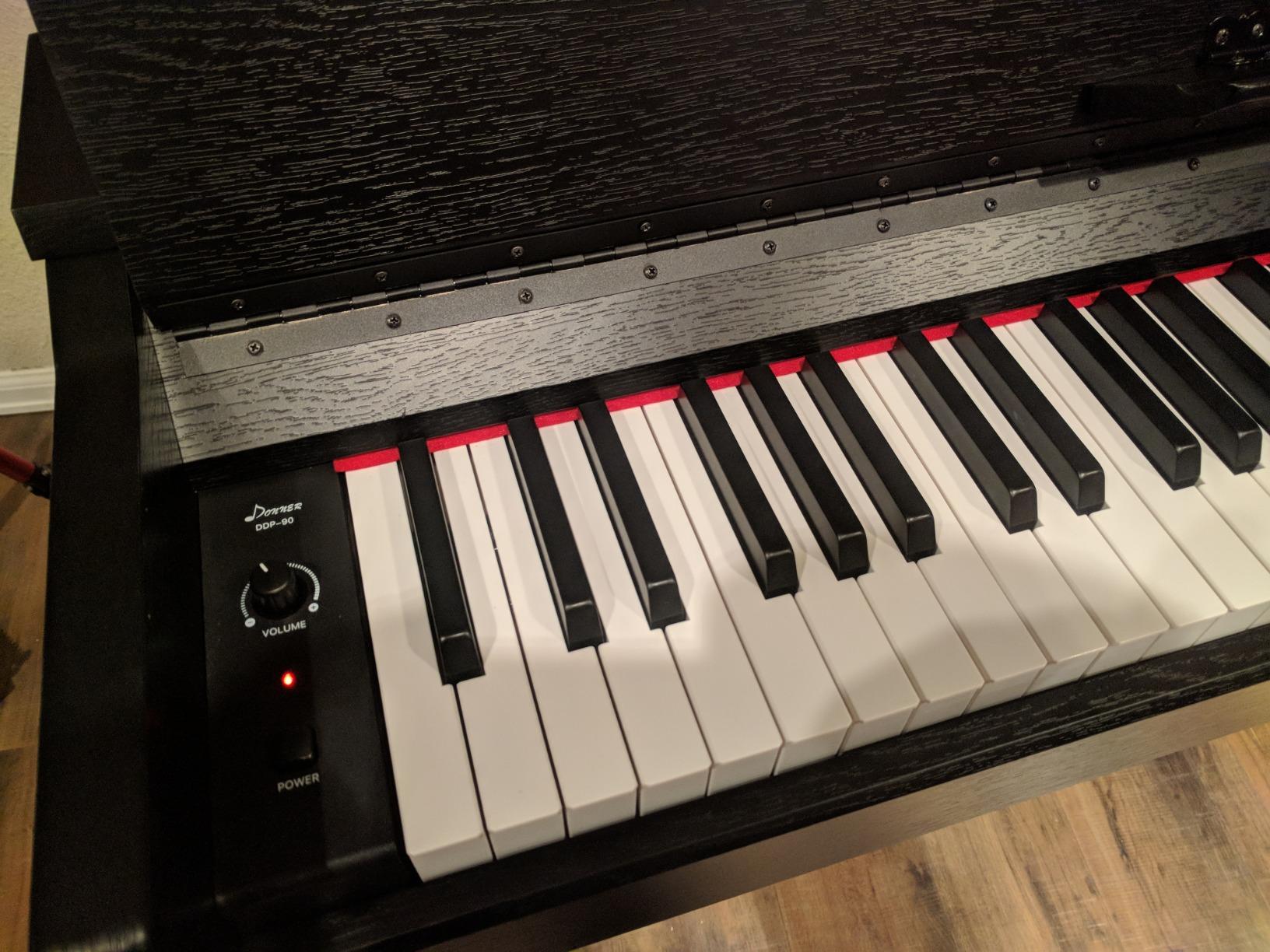 Donner DDP-90 Pro Digital Piano 88 Key Weighted Keyboard, Electric Piano Keyboard Full Size with Folding Cover, Three Pedals, Wireless MIDI Audio, 238 Tones, Gifts for Women Girls Beginners, Black customer photo 2