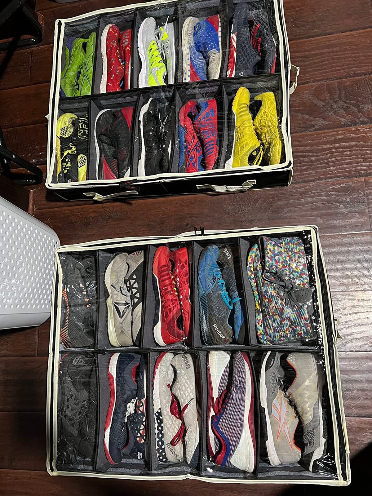 Set of 2, Under Bed Shoe Storage Organizer, Black customer photo 2