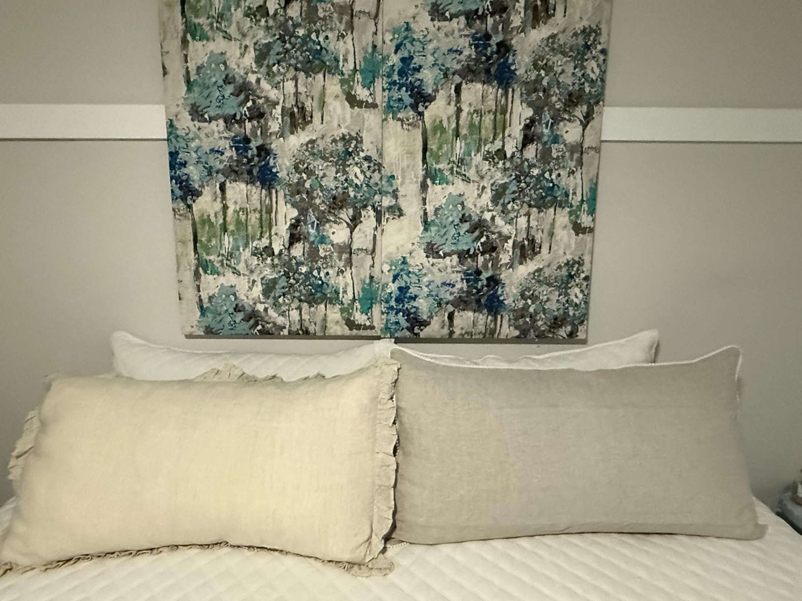 Simple&Opulence 100% Linen Duvet Cover Set, 3 PCS Natural French Flax Ruffle Duvet Cover King Size, Breathable Comfy Linen Bedding Comforter Cover with 2 Pillowcases (Natural Linen, 104x92) customer photo 2
