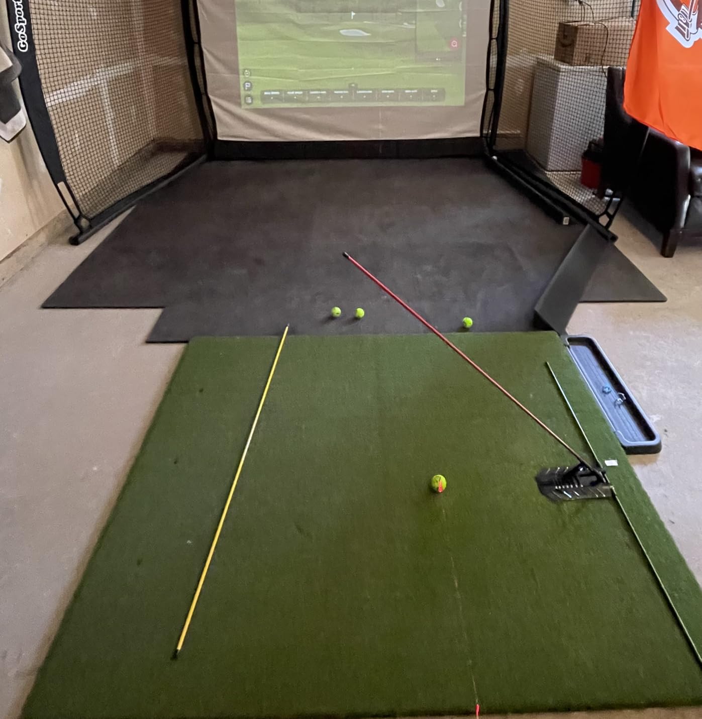 GoSports Elite Golf Hitting Mat for Indoor and Outdoor Practice - Withstands Thousands of Shots - Heavy-Duty Turf Driving Range Mats Works with Golf Simulators - Includes 3 tees - Choose Your Size customer photo 2